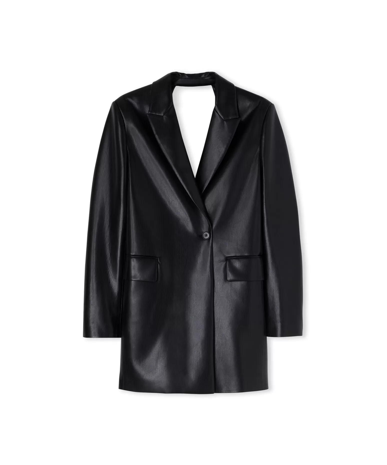 Donna MSGM Abito Blazer A Portafoglio In Eco-Nappa Con Dettaglio Apertura Sul Retro
