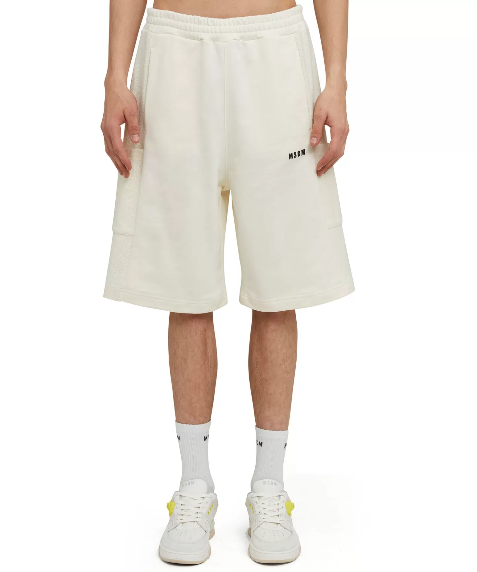Uomo MSGM Bermuda In Cotone Organico Della Capsule Fantastic Green
