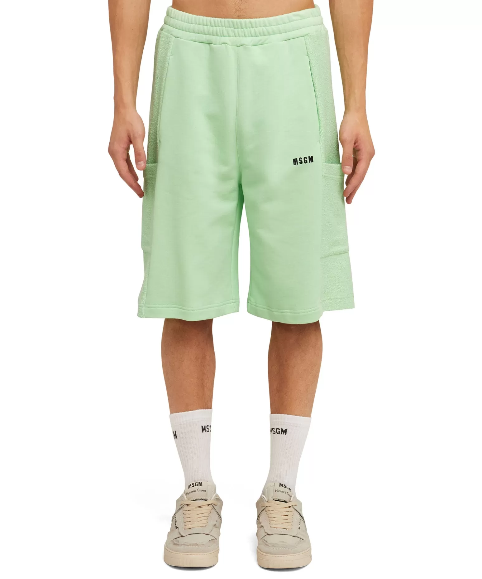 Donna MSGM Bermuda In Cotone Organico Della Capsule Fantastic Green