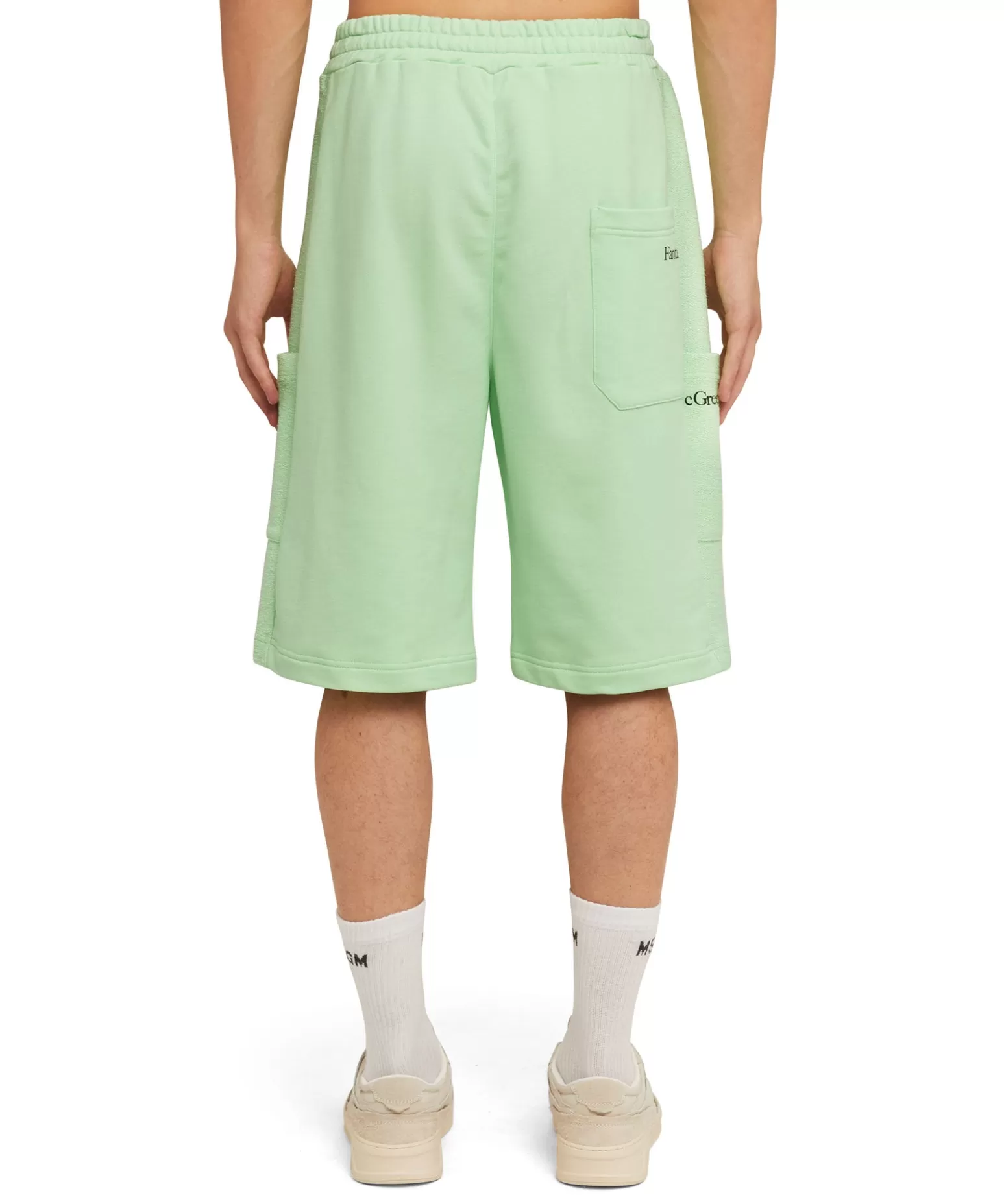 Donna MSGM Bermuda In Cotone Organico Della Capsule Fantastic Green
