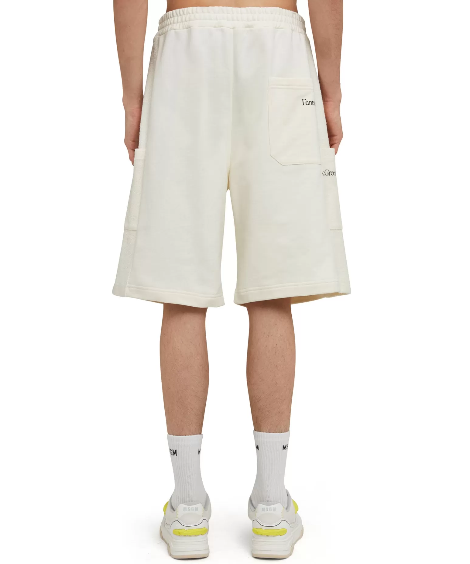 Uomo MSGM Bermuda In Cotone Organico Della Capsule Fantastic Green
