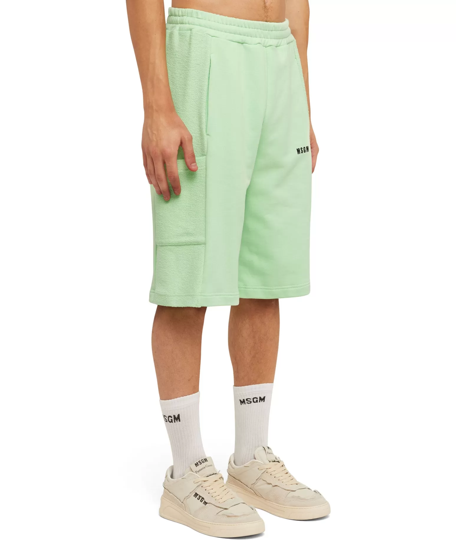 Donna MSGM Bermuda In Cotone Organico Della Capsule Fantastic Green