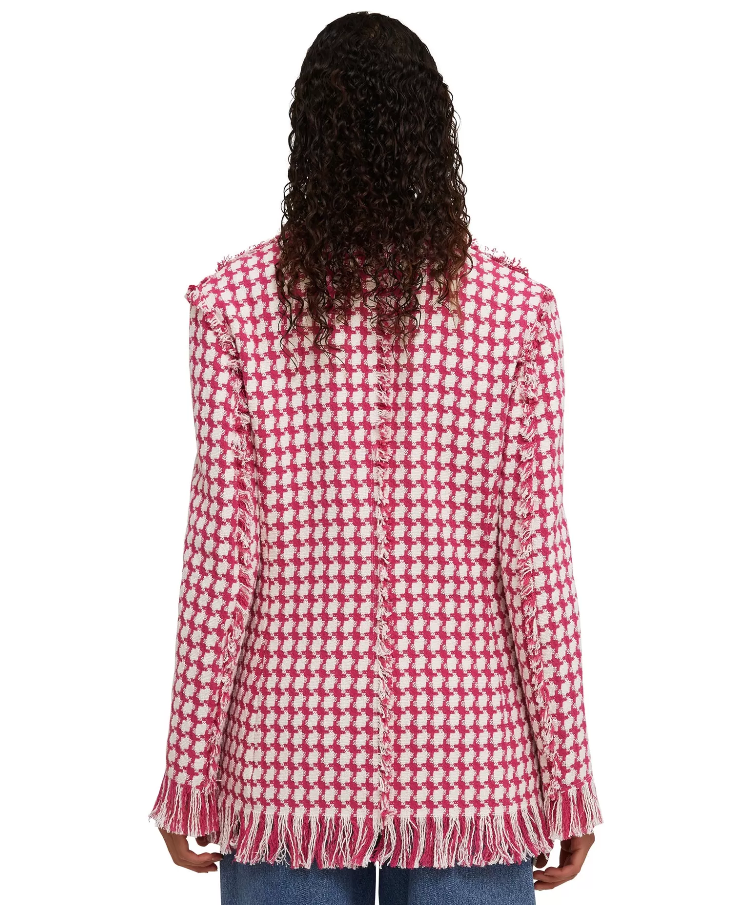 Donna MSGM Blazer Doppiopetto Con Collo A Rever In Pied De Poule