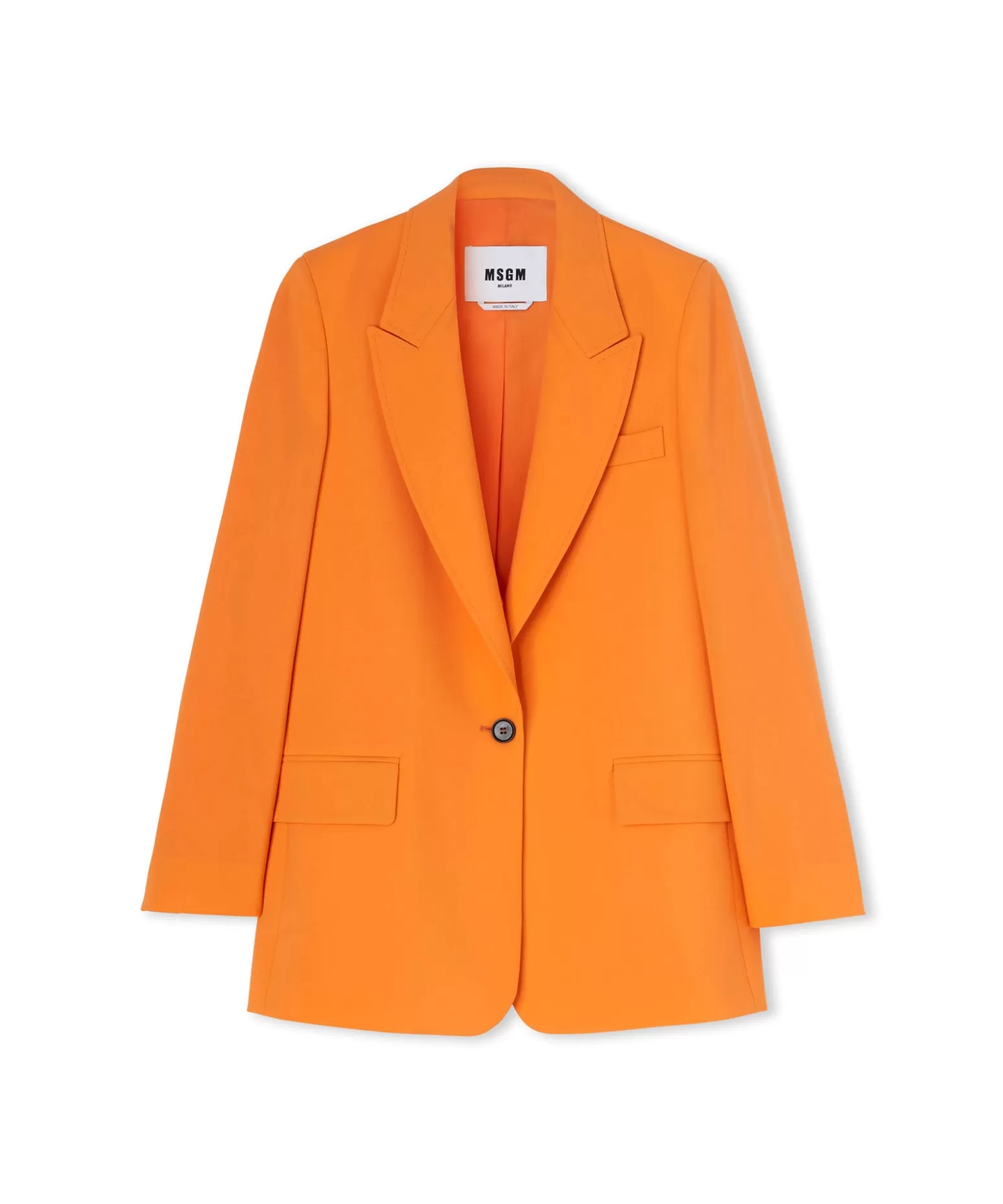 Donna MSGM Blazer Monopetto In Fresco Lana