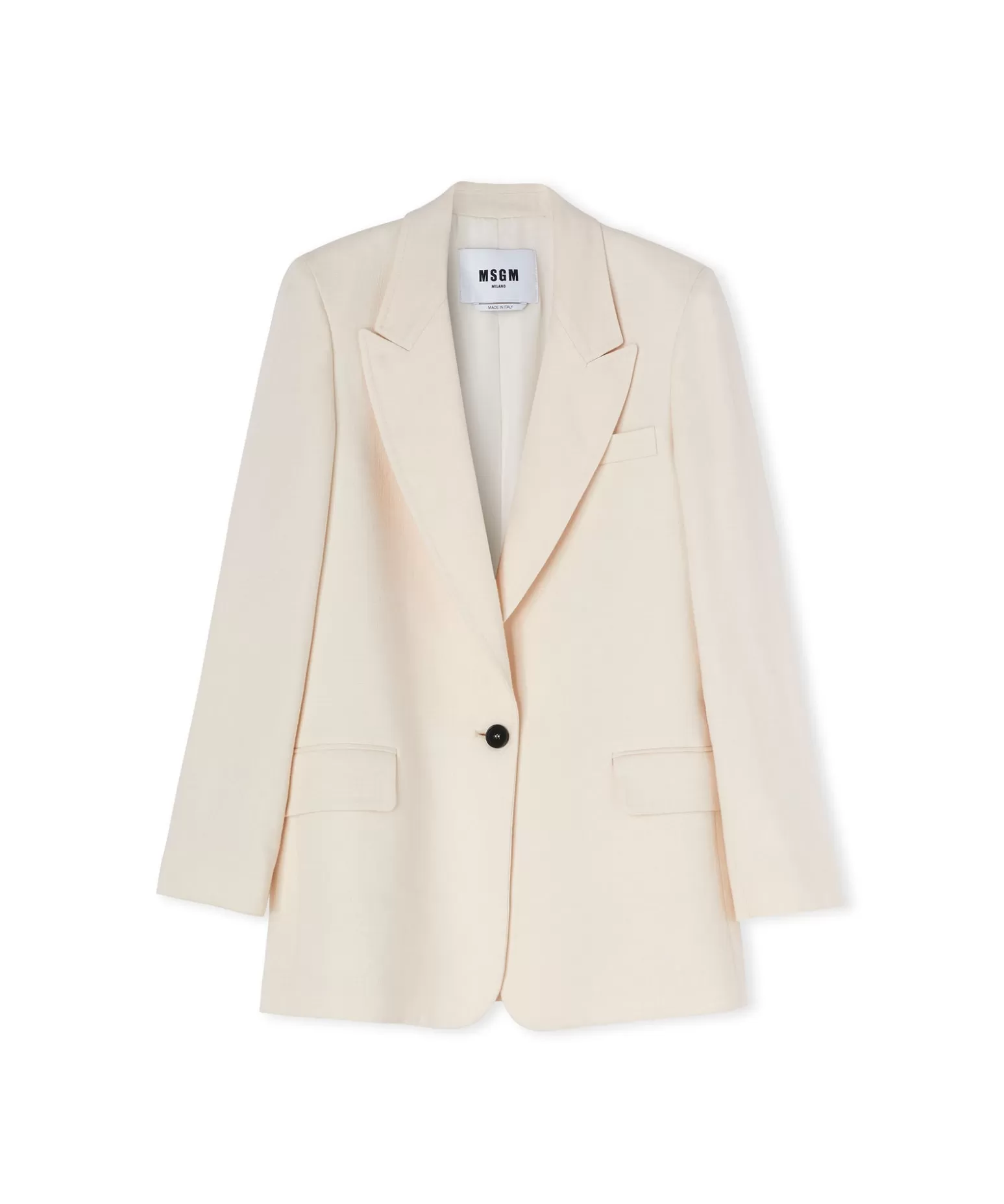 Donna MSGM Blazer Monopetto In Viscosa Grezza