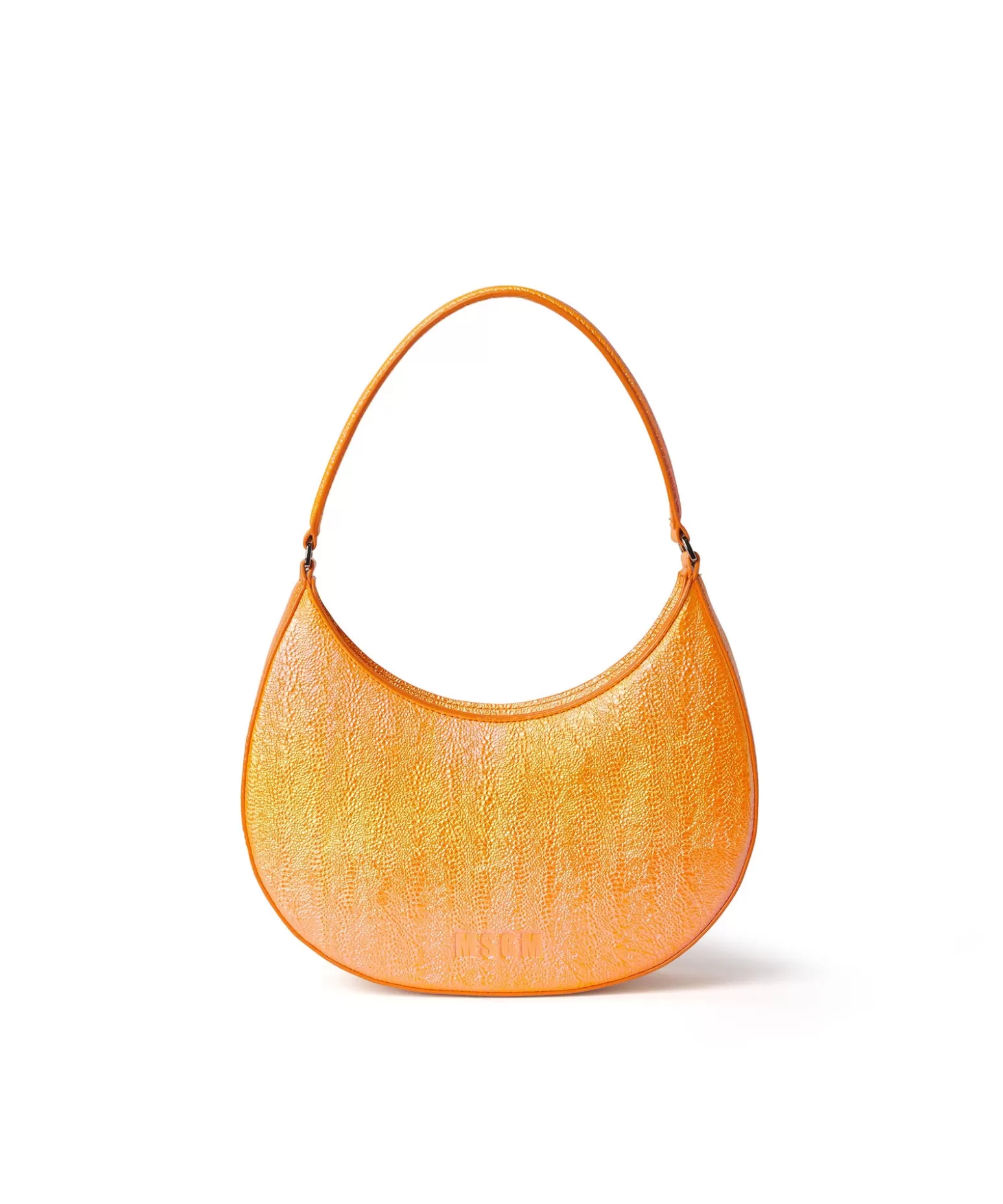 Donna MSGM Borsa Piccola A Spalla "Hobo" In Ecopelle Craquele Sfumata