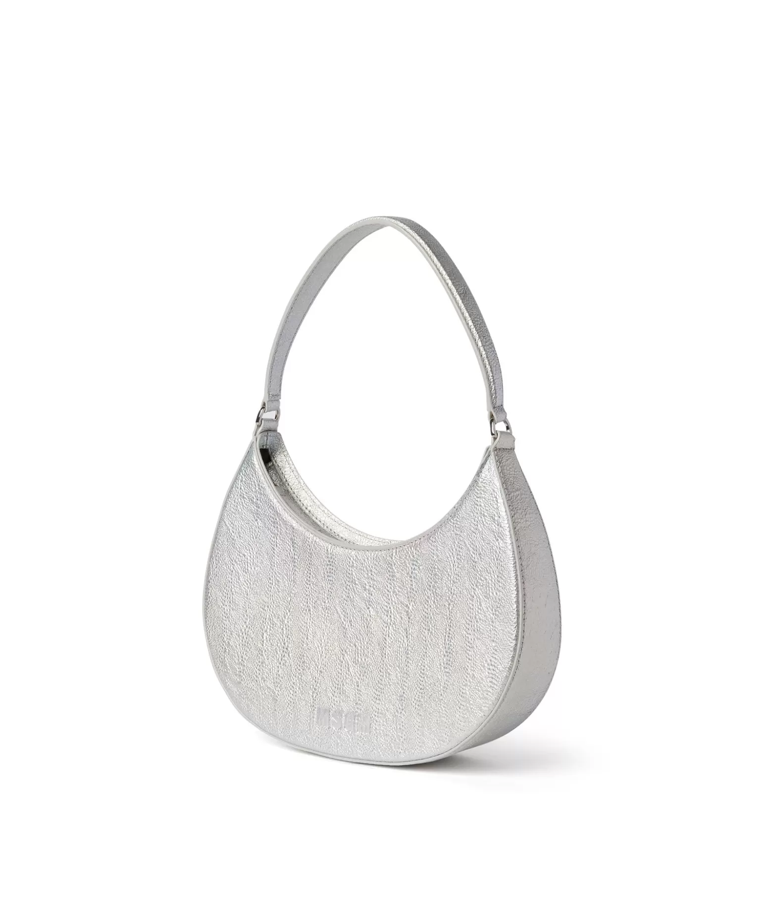 Donna MSGM Borsa Piccola A Spalla "Hobo" In Ecopelle Craquele Sfumata