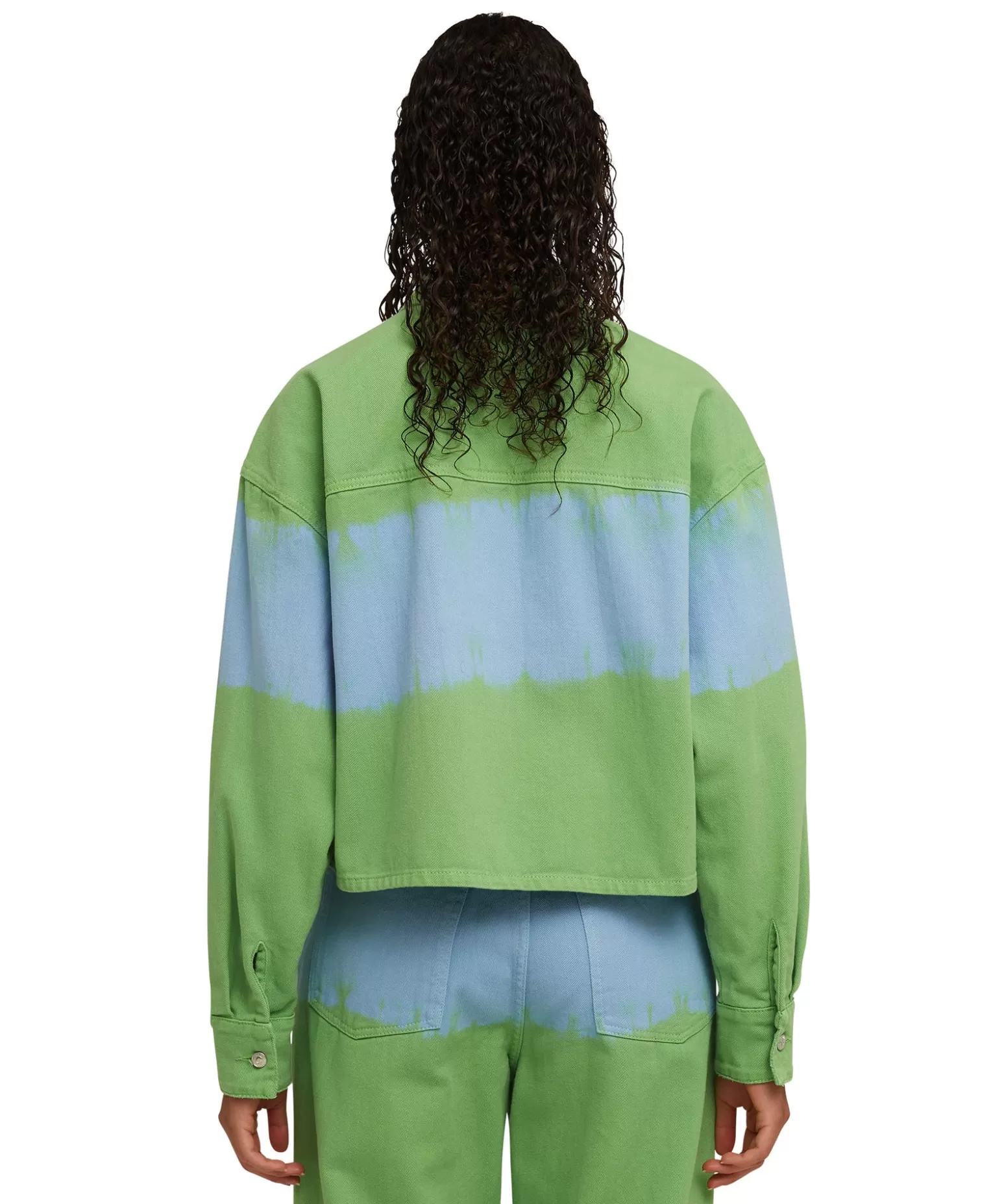 Donna MSGM Camicia Crop In Bull Con Lavorazione "Tie Dye Bull"