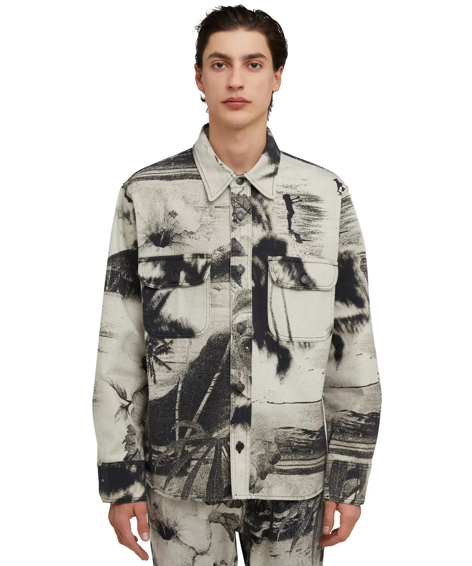 Uomo MSGM Camicia In Cotone Con Stampa " Dreaming"