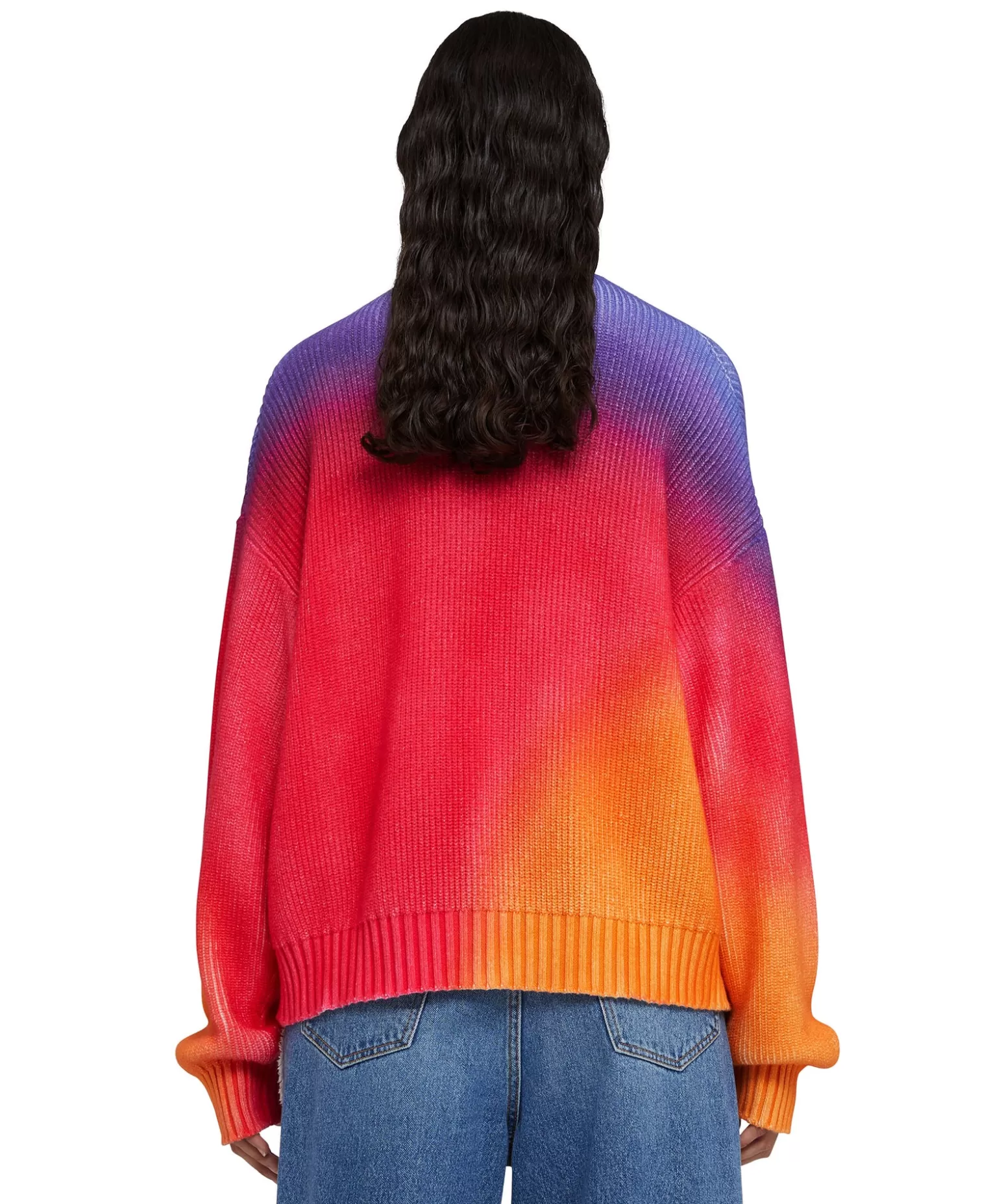 Donna MSGM Cardigan In Cotone Tie Dye