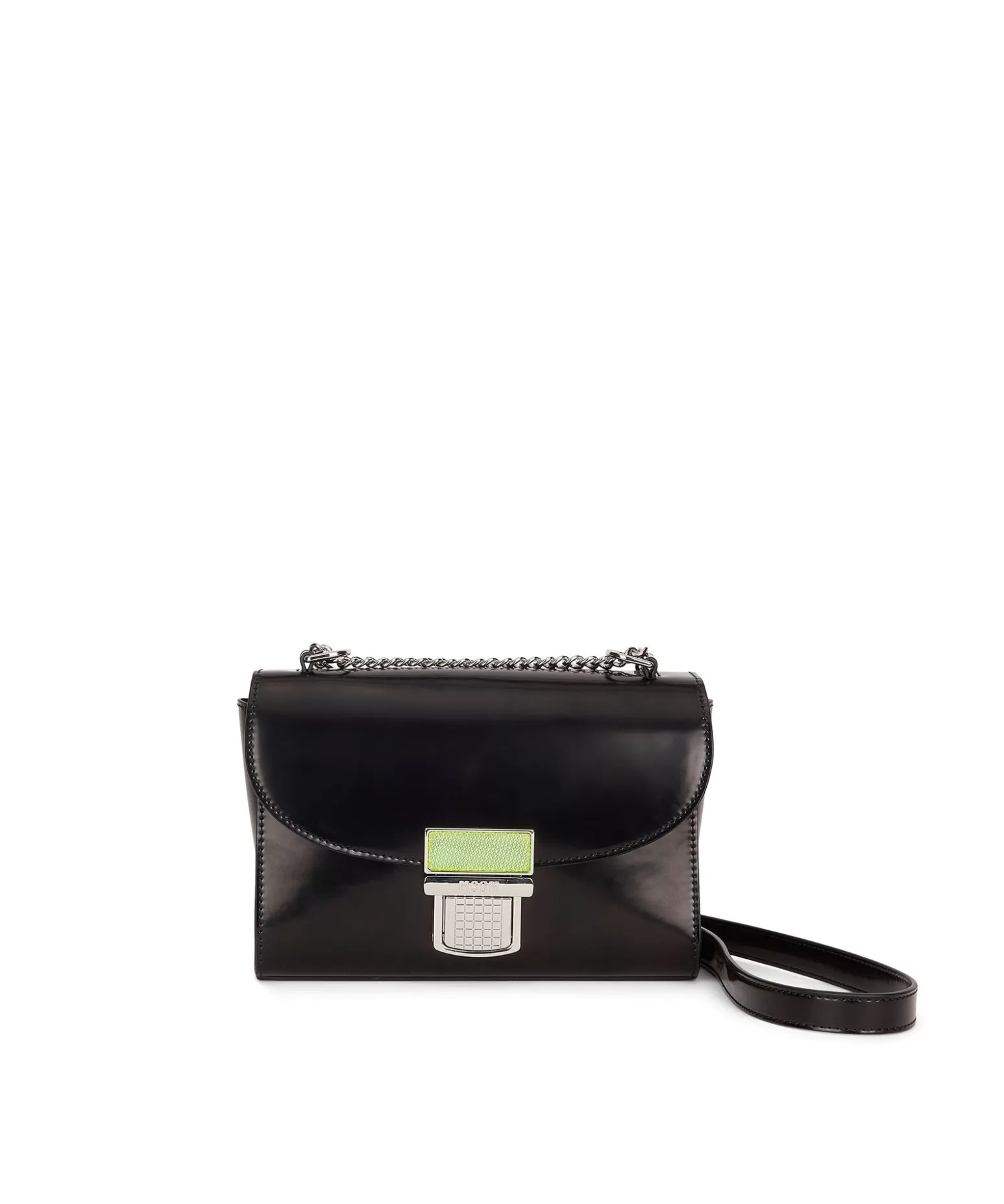 Donna MSGM Clic Bag Con Catena In Ecopelle Spazzolata