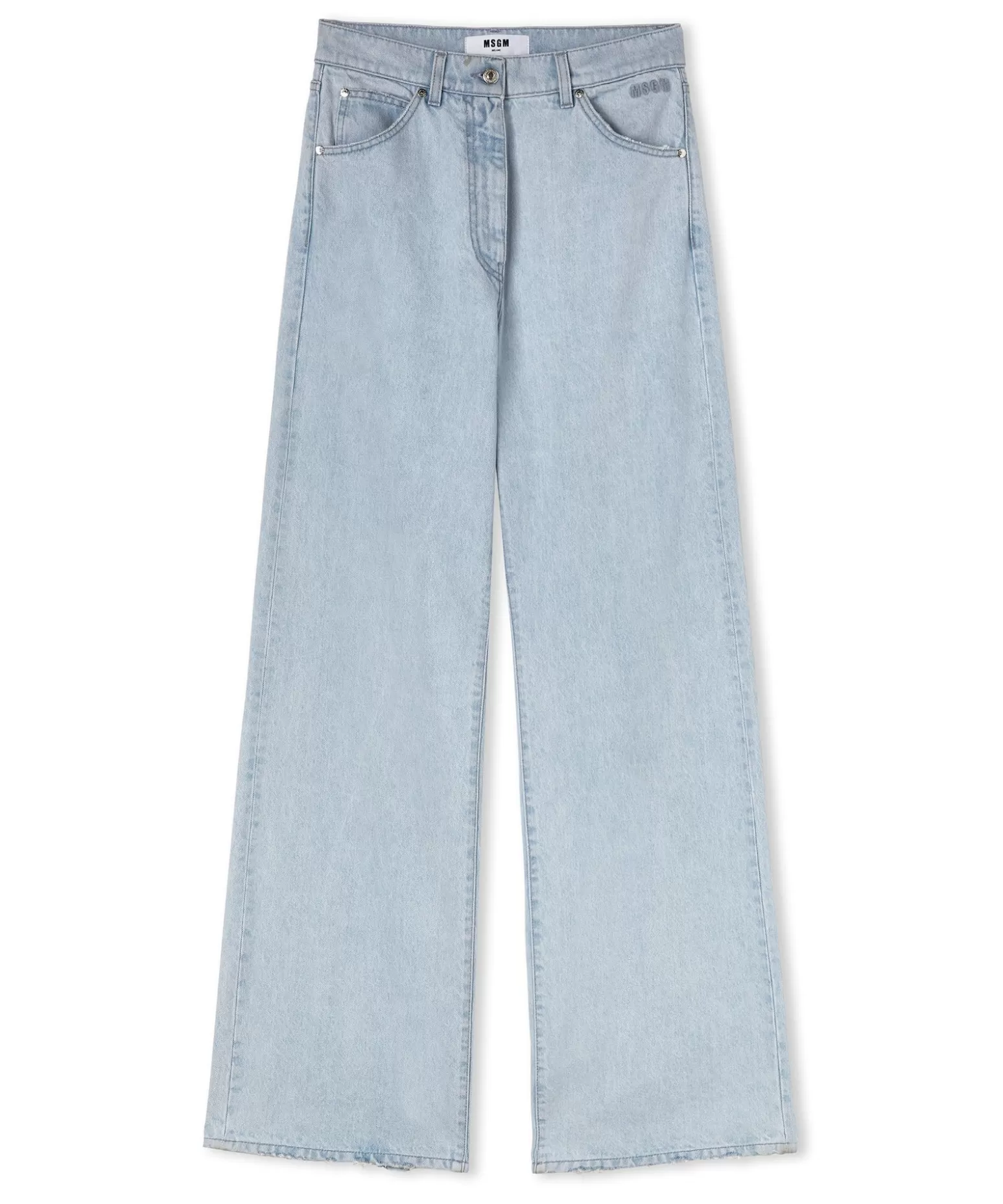 Donna MSGM Denim Taglio Straight Tinta Unita