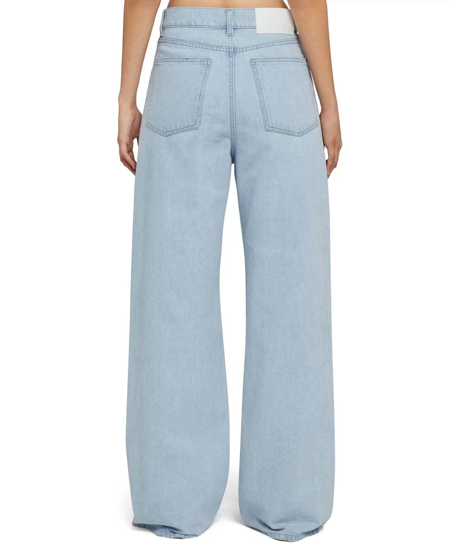 Donna MSGM Denim Taglio Straight Tinta Unita
