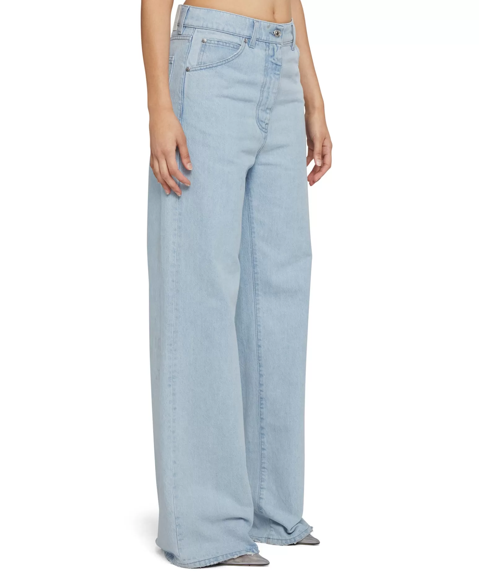 Donna MSGM Denim Taglio Straight Tinta Unita