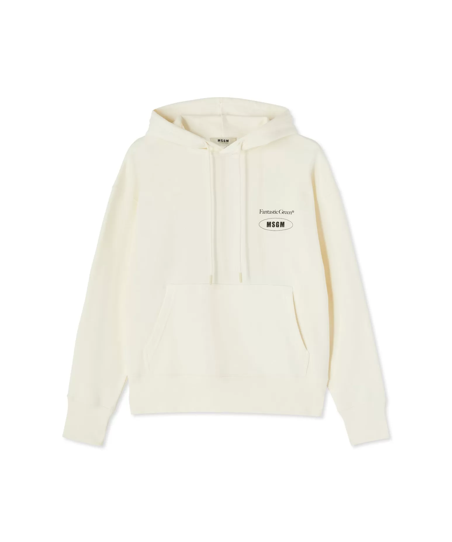 Donna MSGM Felpa Con Cappuccio In Cotone Organico Della Capsule Fantastic Gree