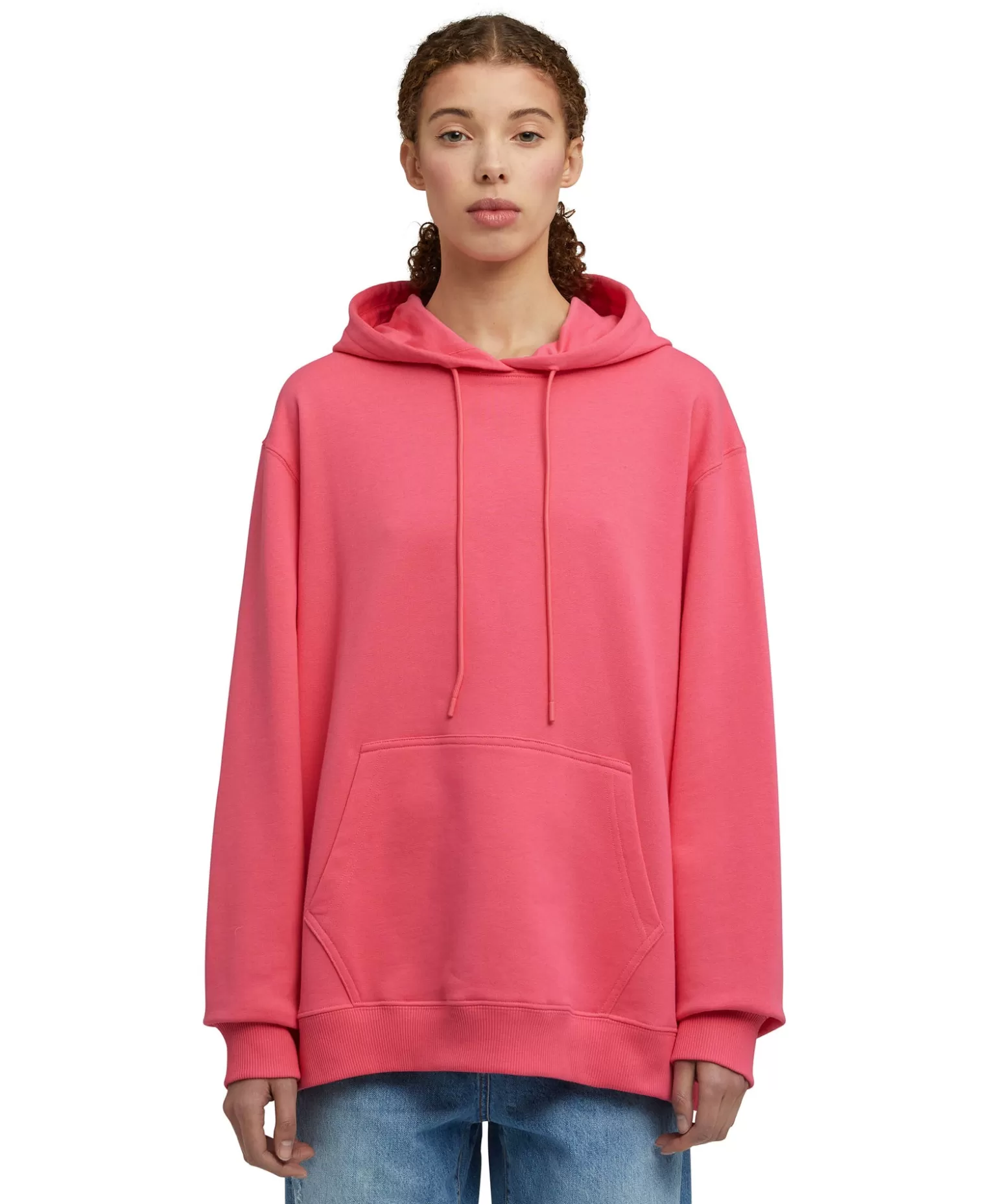 Donna MSGM Felpa Con Cappuccio In Cotone Tinta Unita Con Logo