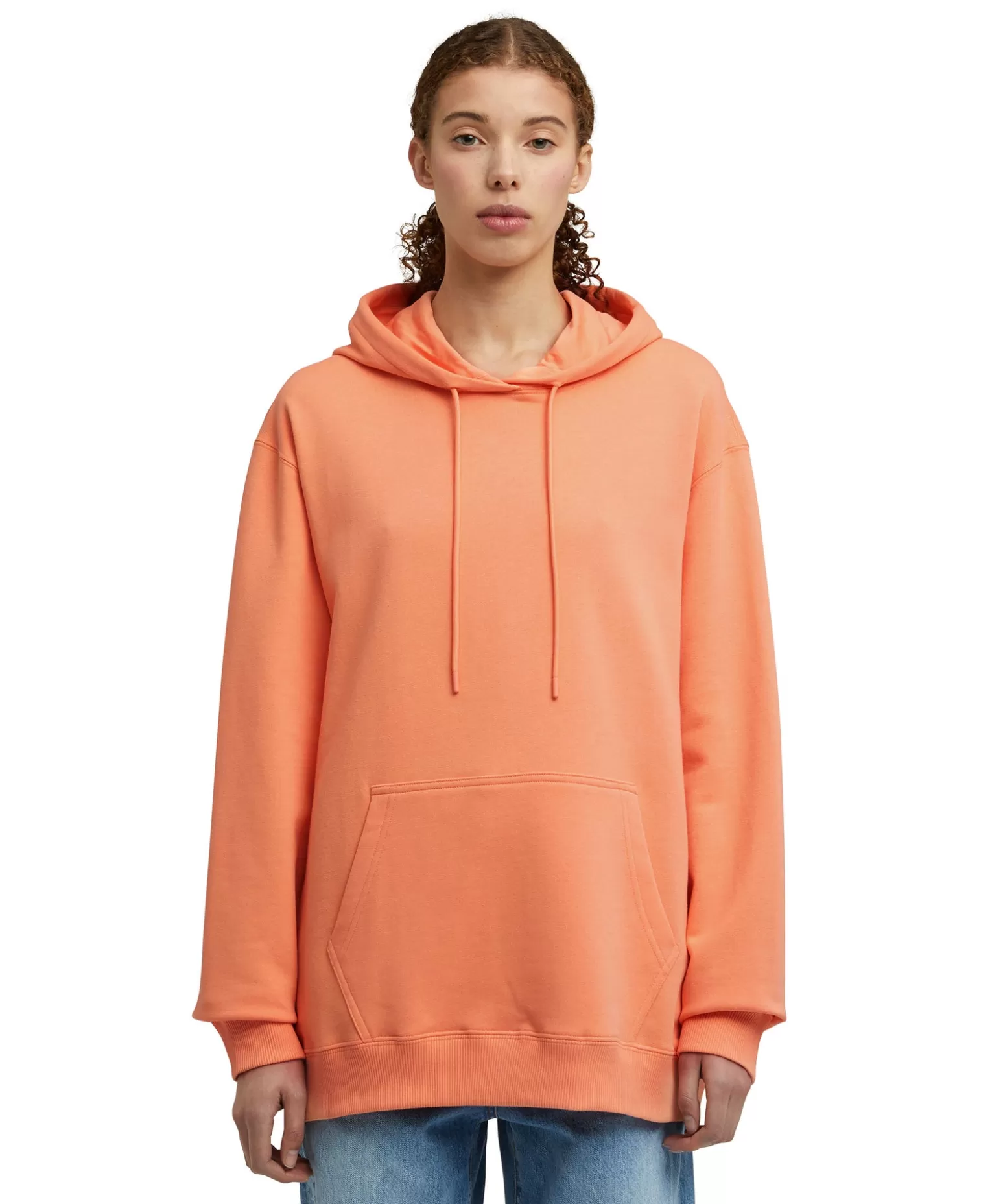 Donna MSGM Felpa Con Cappuccio In Cotone Tinta Unita Con Logo