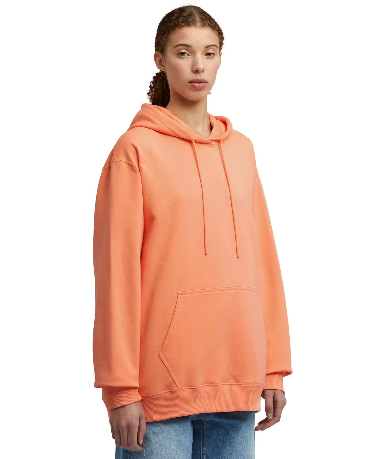 Donna MSGM Felpa Con Cappuccio In Cotone Tinta Unita Con Logo