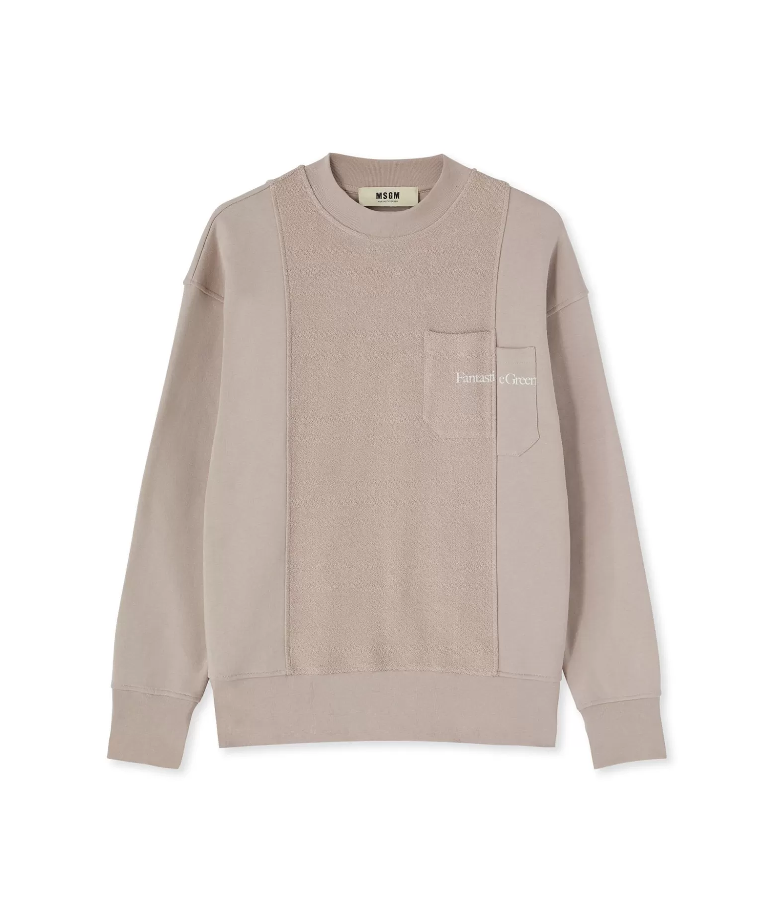 Donna MSGM Felpa Girocollo In Cotone Organico Della Capsule Fantastic Green