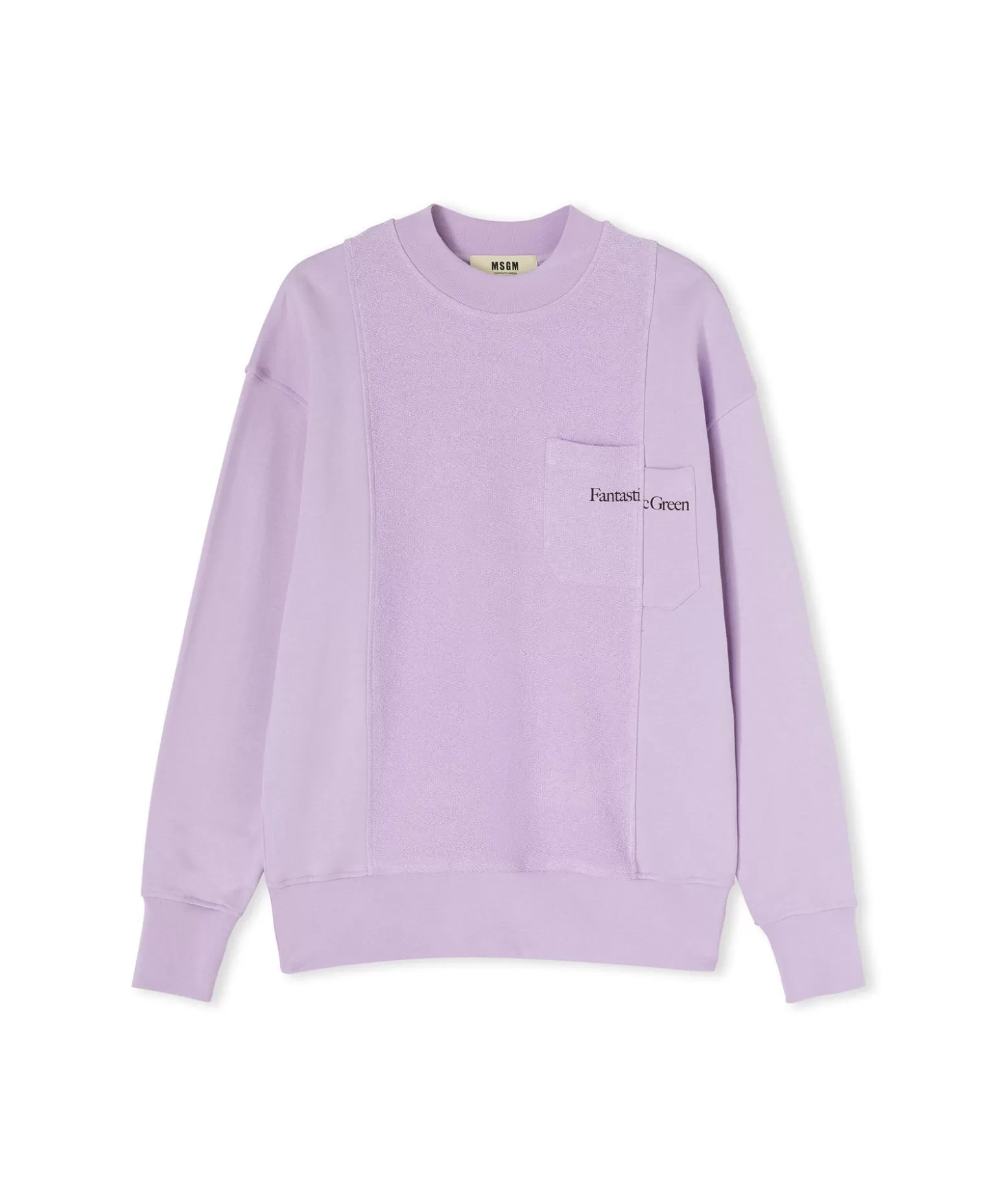 Donna MSGM Felpa Girocollo In Cotone Organico Della Capsule Fantastic Green