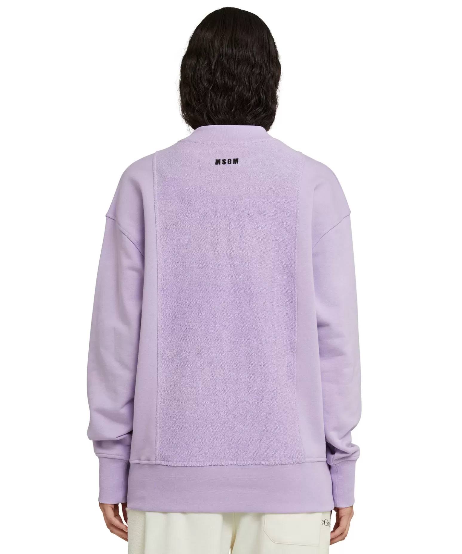Donna MSGM Felpa Girocollo In Cotone Organico Della Capsule Fantastic Green