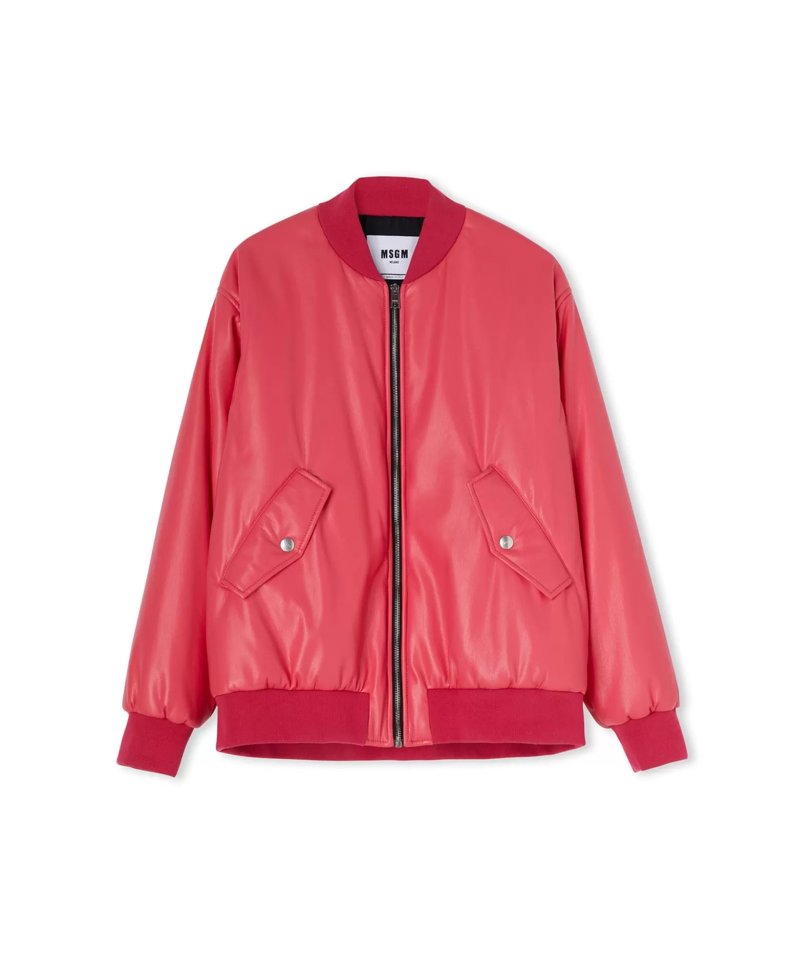 Donna MSGM Giacca Bomber In Eco-Nappa