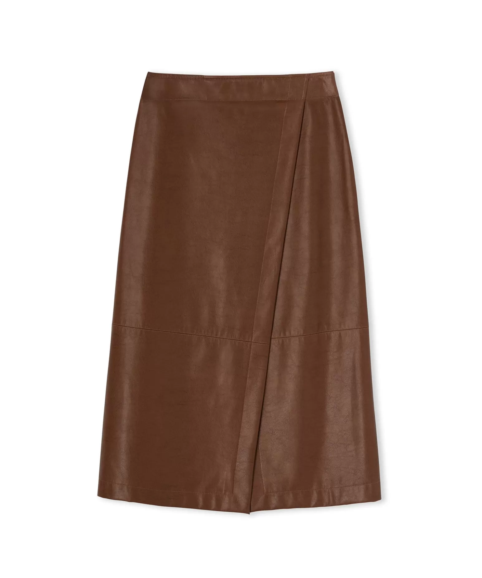 Donna MSGM Gonna Midi In Eco-Pelle Con Design A Portafoglio E Spacco Frontale