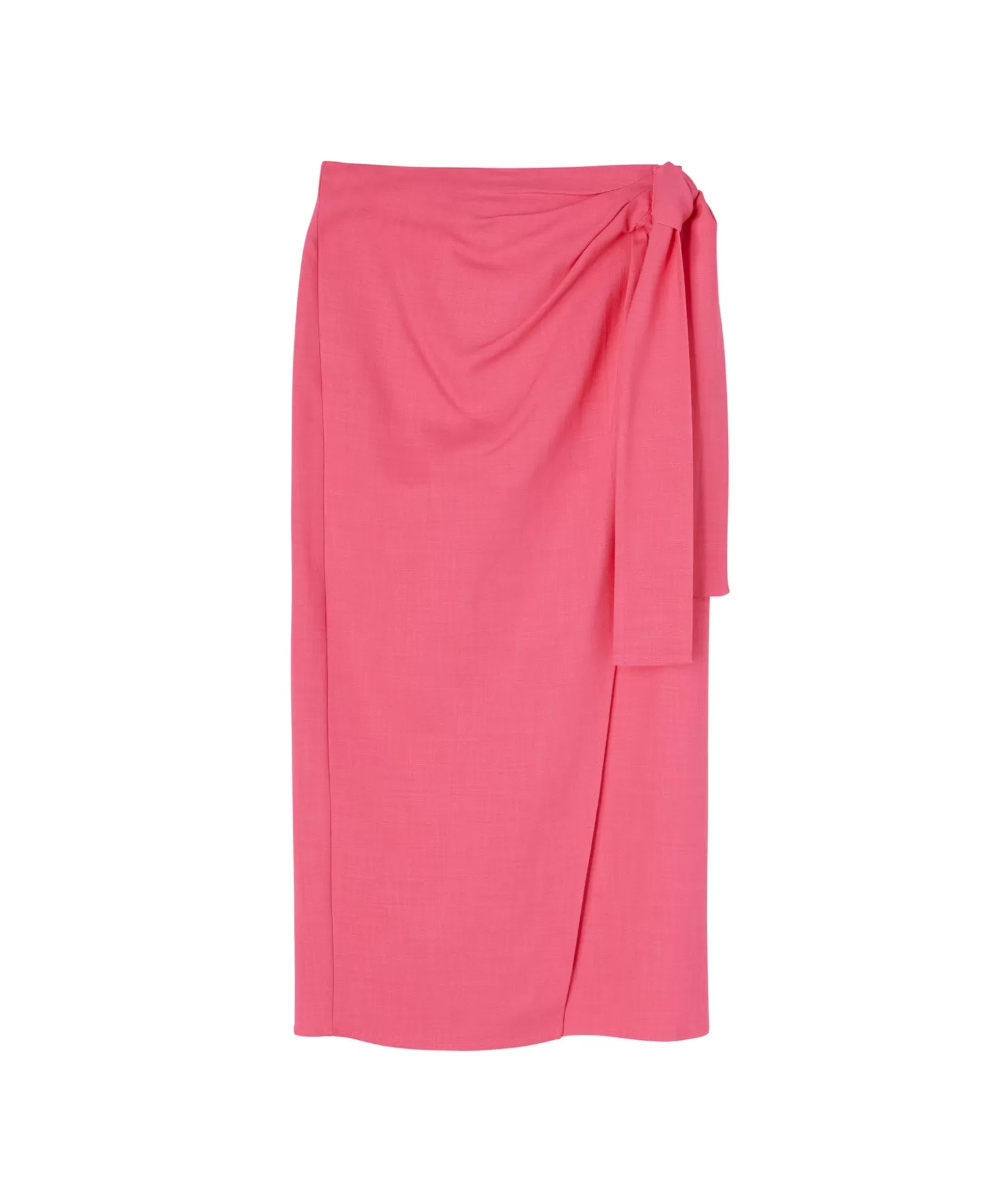 Donna MSGM Gonna Midi In Viscosa Grezza Con Design A Portafoglio