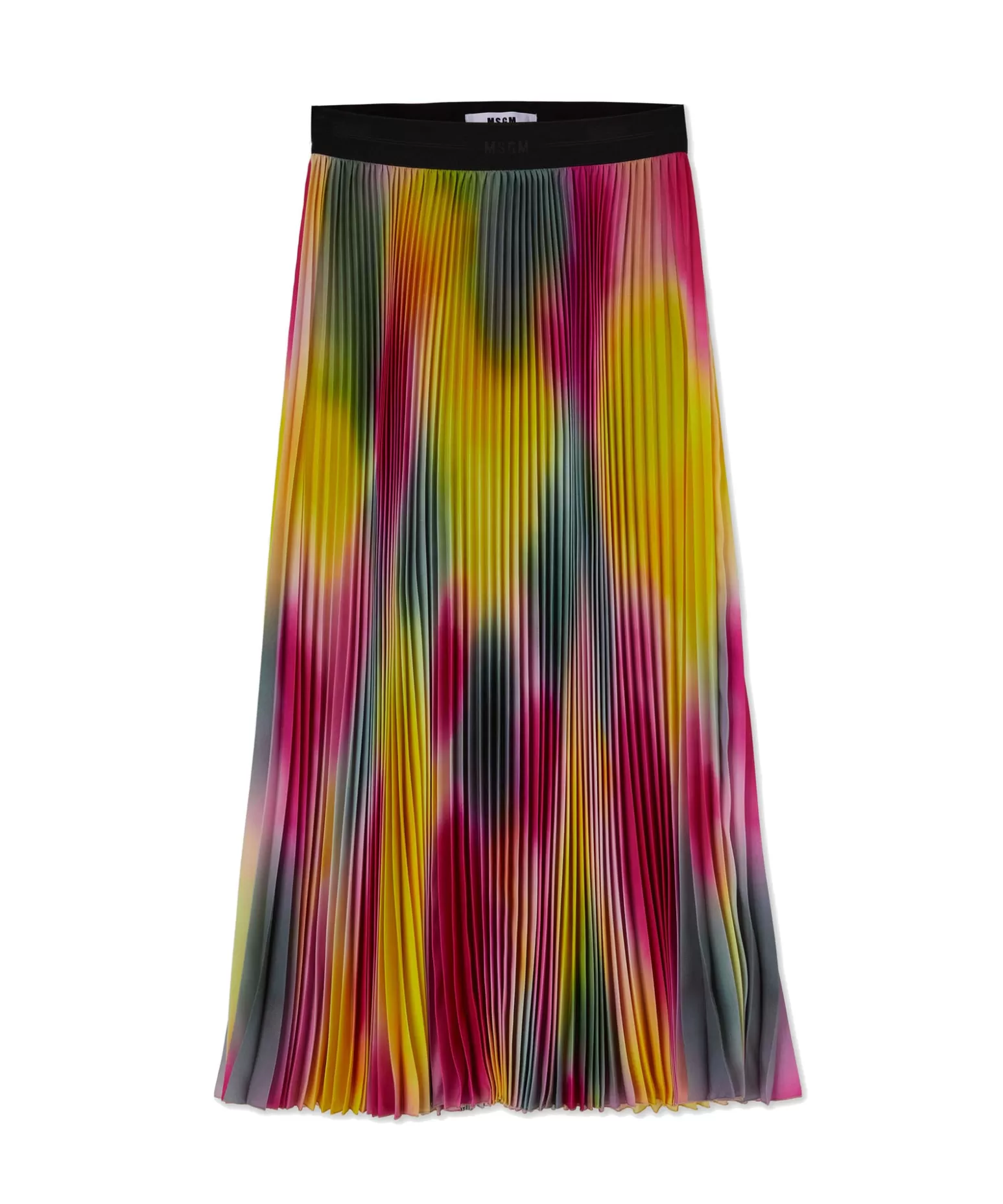 Donna MSGM Gonna Midi Plisse Con Stampa Tie Dye