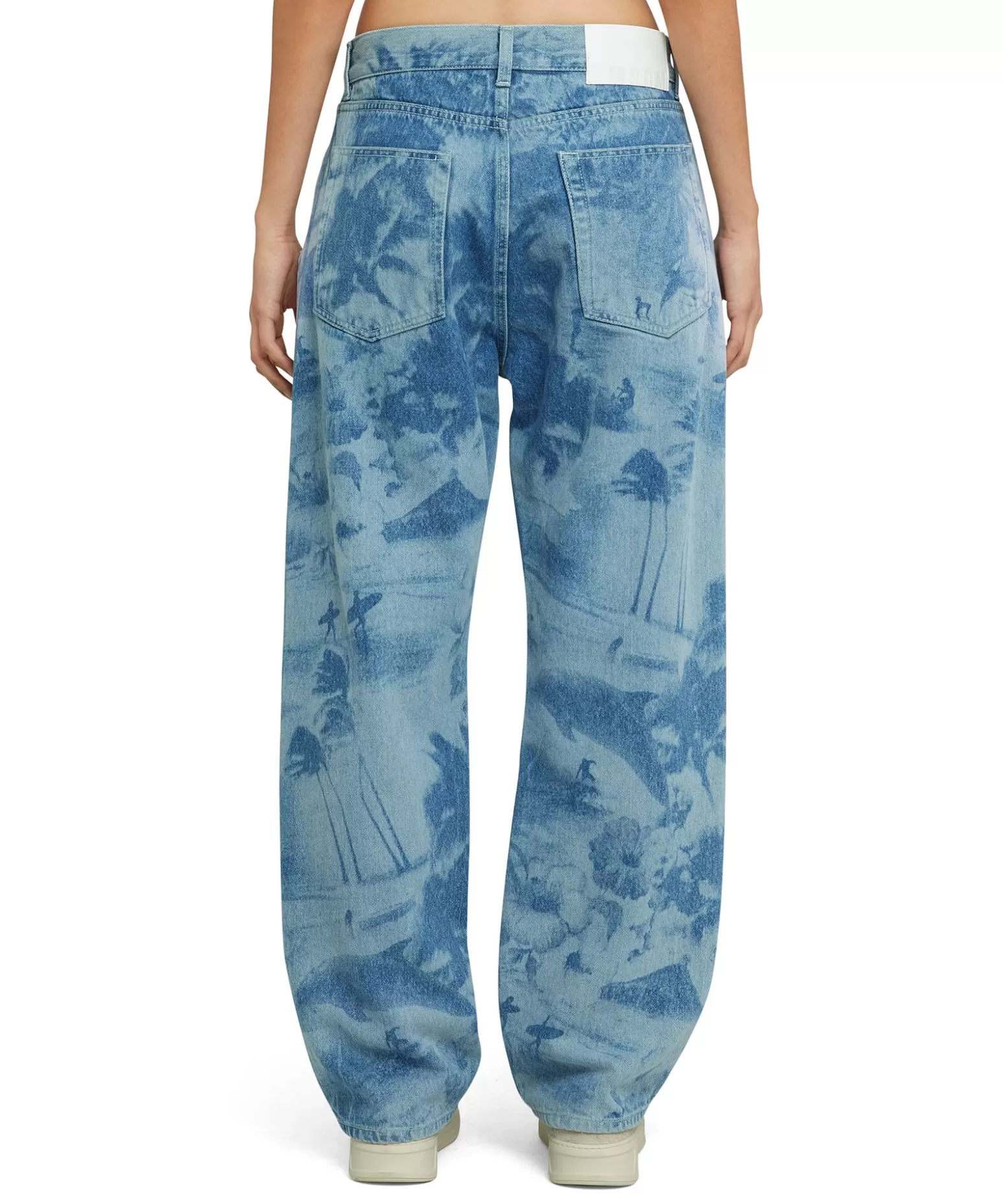 Donna MSGM Jeans A Gamba Dritta Con Lavorazione "Surfer" A Laser