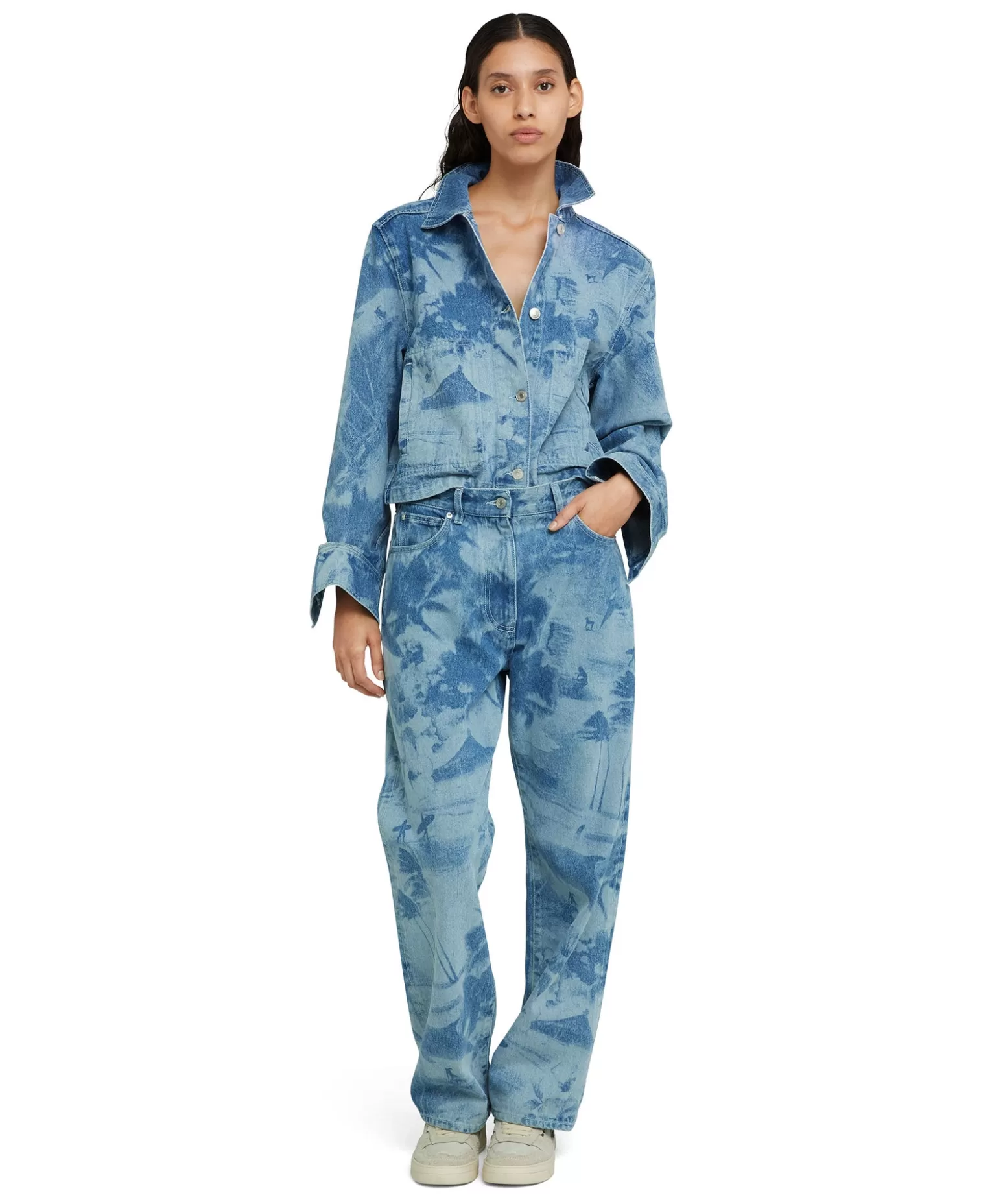 Donna MSGM Jeans A Gamba Dritta Con Lavorazione "Surfer" A Laser
