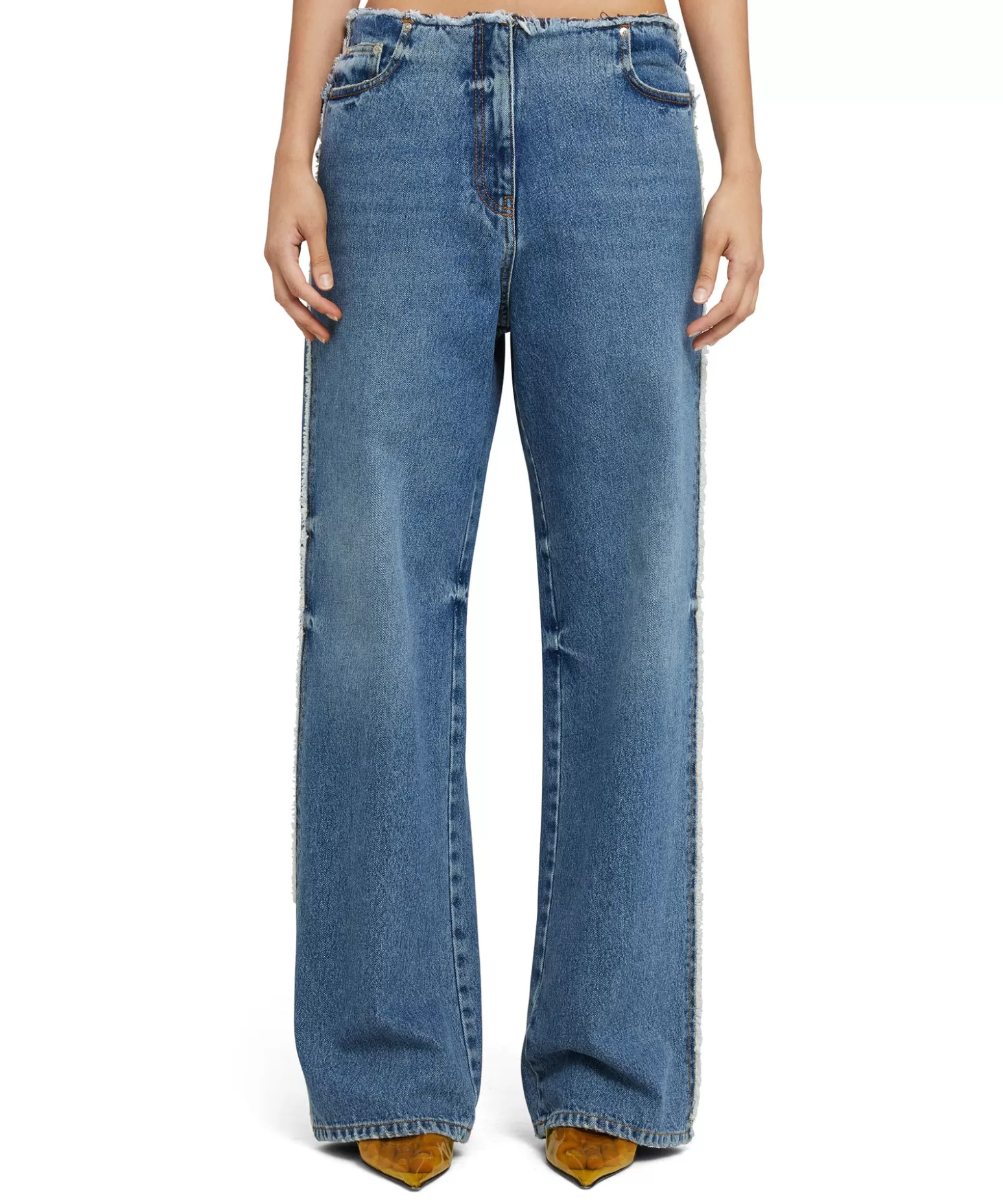 Donna MSGM Jeans Vita Bassa A Gamba Dritta