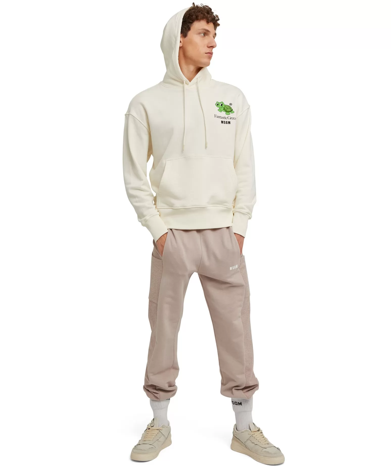 Donna MSGM Joggers In Cotone Organico Certificato Della Capsule Fantastic Green