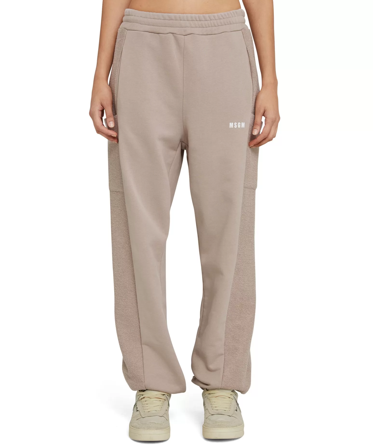 Donna MSGM Joggers In Cotone Organico Certificato Della Capsule Fantastic Green