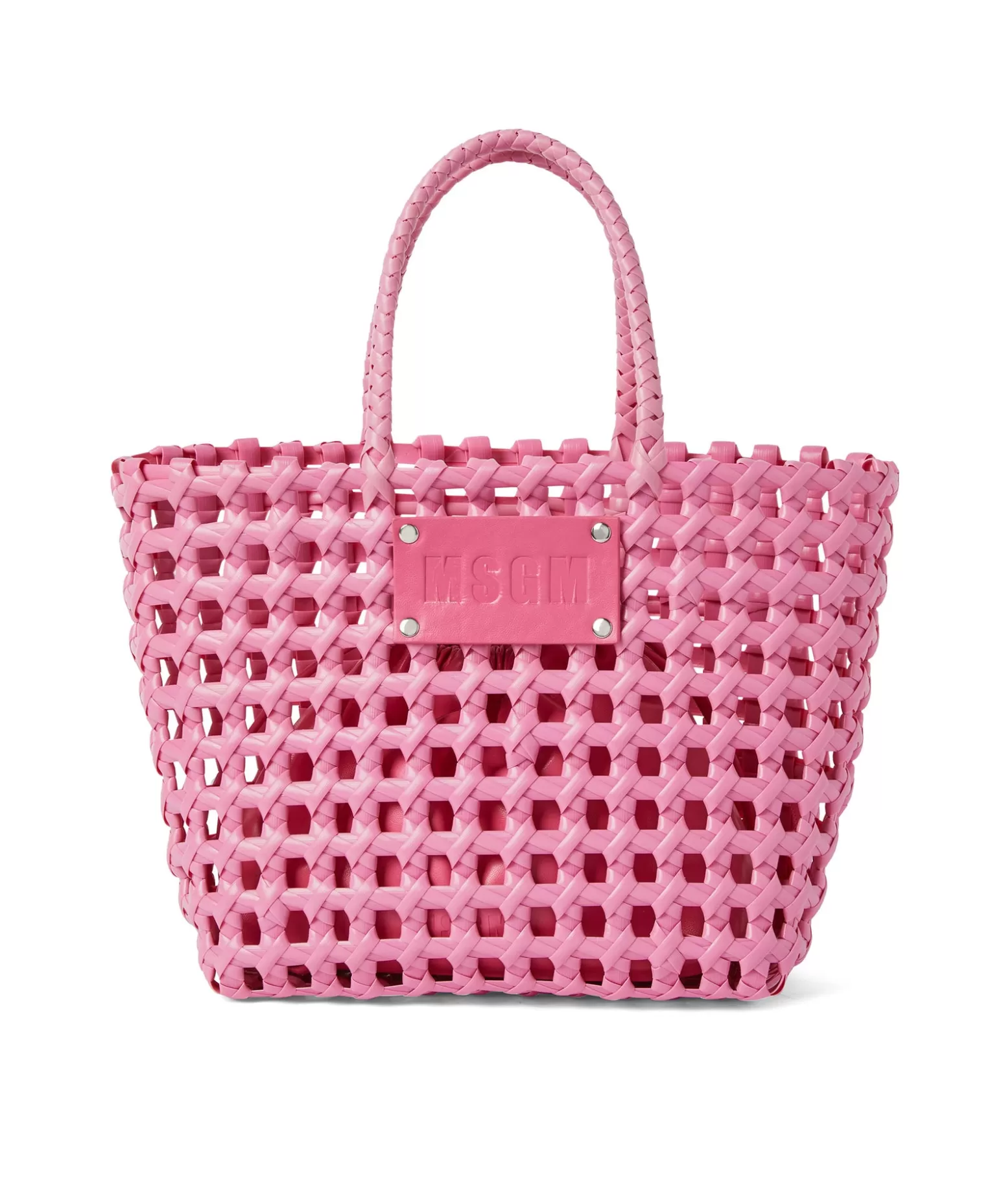 Donna MSGM Mini Basket Net Bag Con Mini Pouch Corredata In Ecopelle