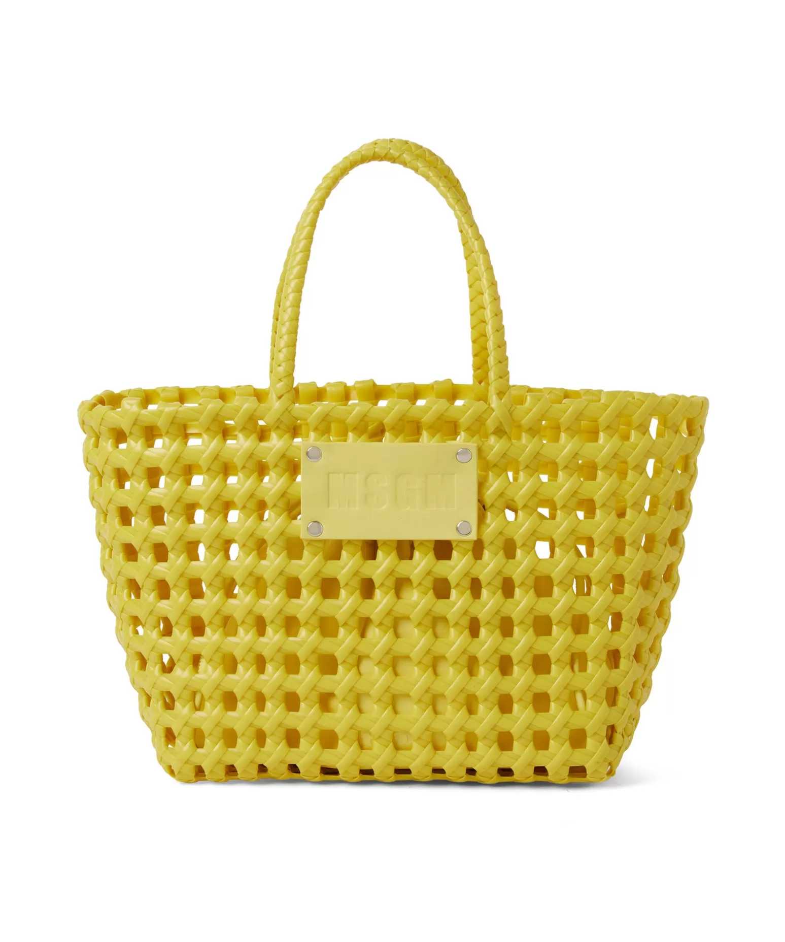 Donna MSGM Mini Basket Net Bag Con Mini Pouch Corredata In Ecopelle