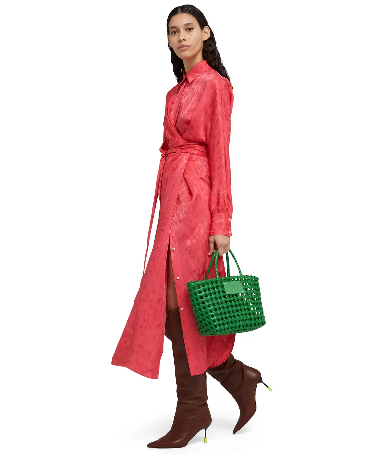 Donna MSGM Mini Basket Net Bag Con Mini Pouch Corredata In Ecopelle