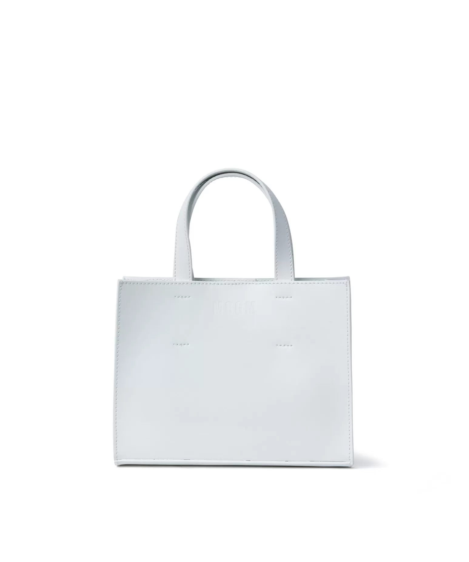 Donna MSGM Mini Tote Bag In Ecopelle Con Micrologo