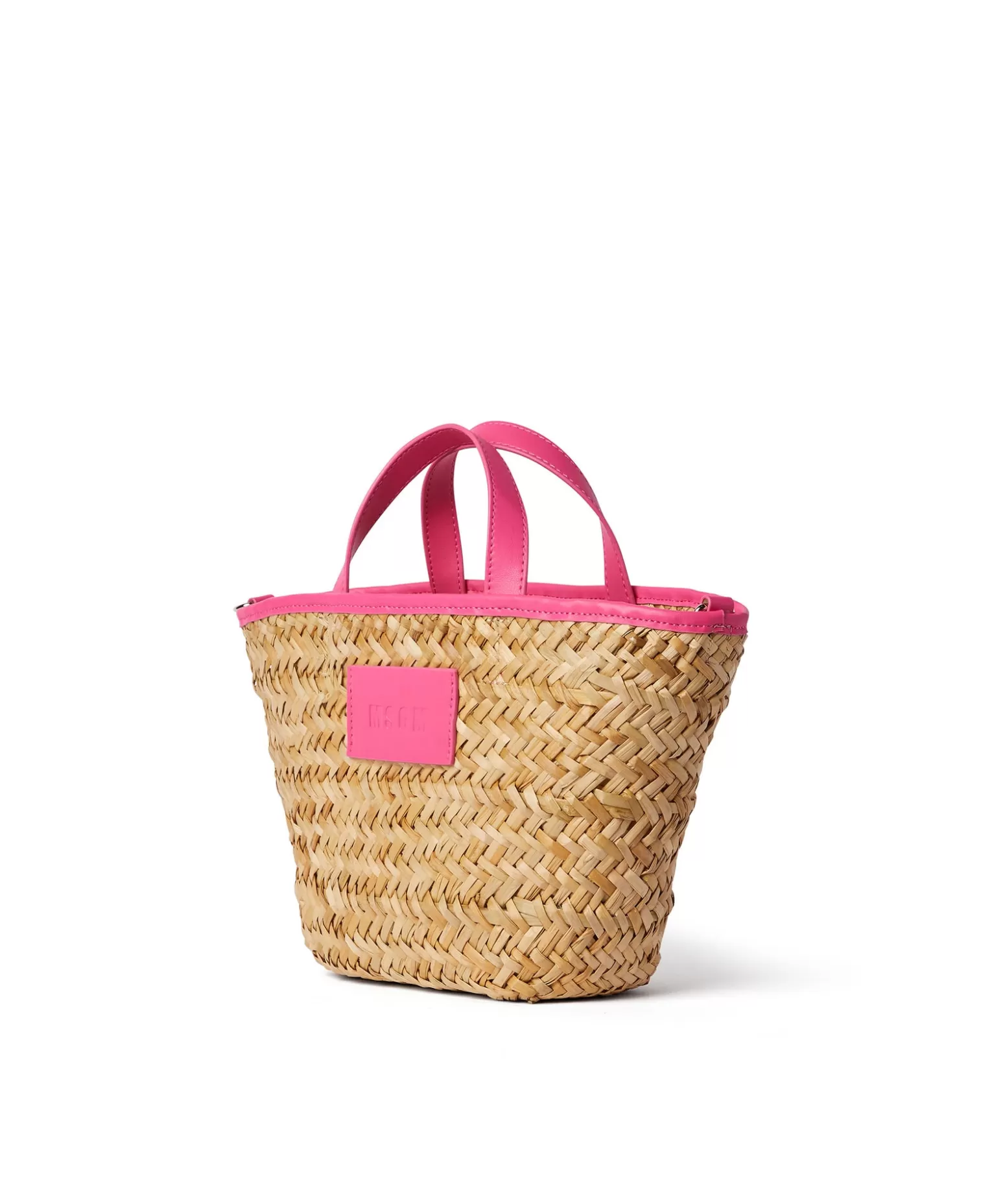 Donna MSGM Mini Tote In Paglia Corredata Da Mini Pouch