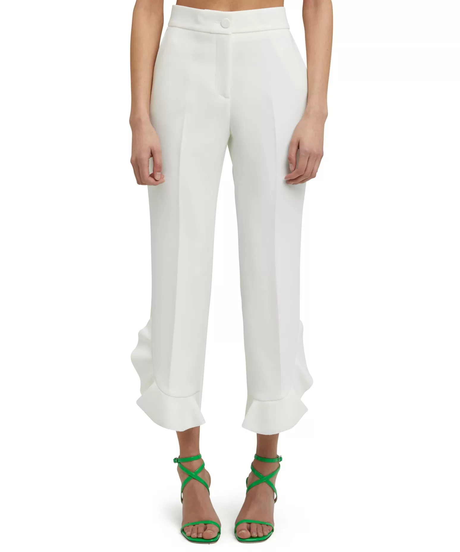 Donna MSGM Pantalone A Gamba Dritta In Double Crepe Cady