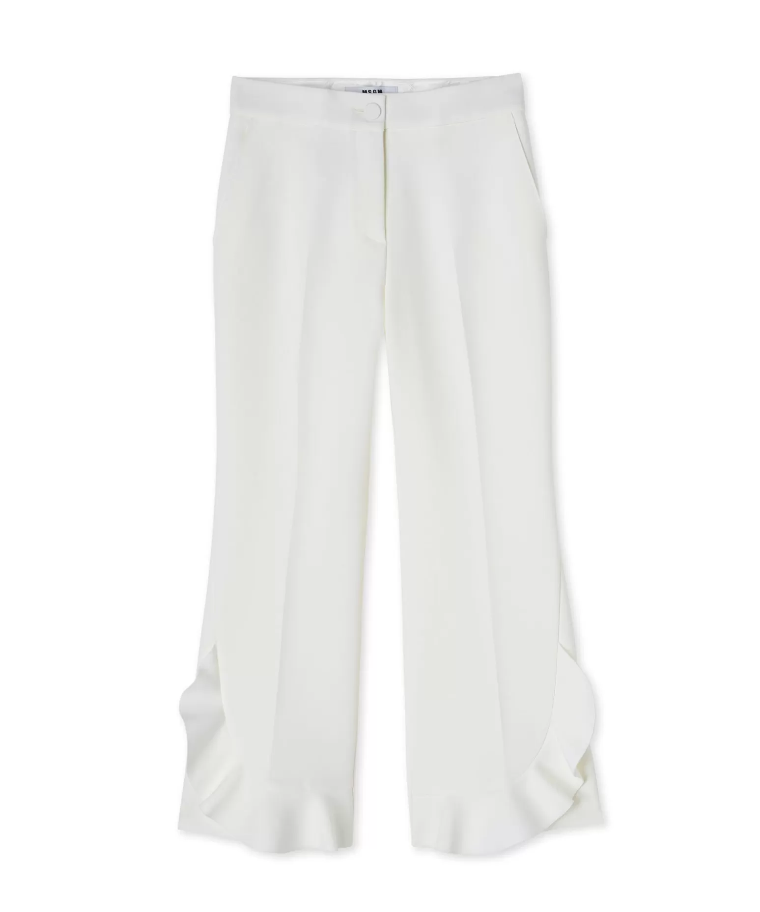 Donna MSGM Pantalone A Gamba Dritta In Double Crepe Cady