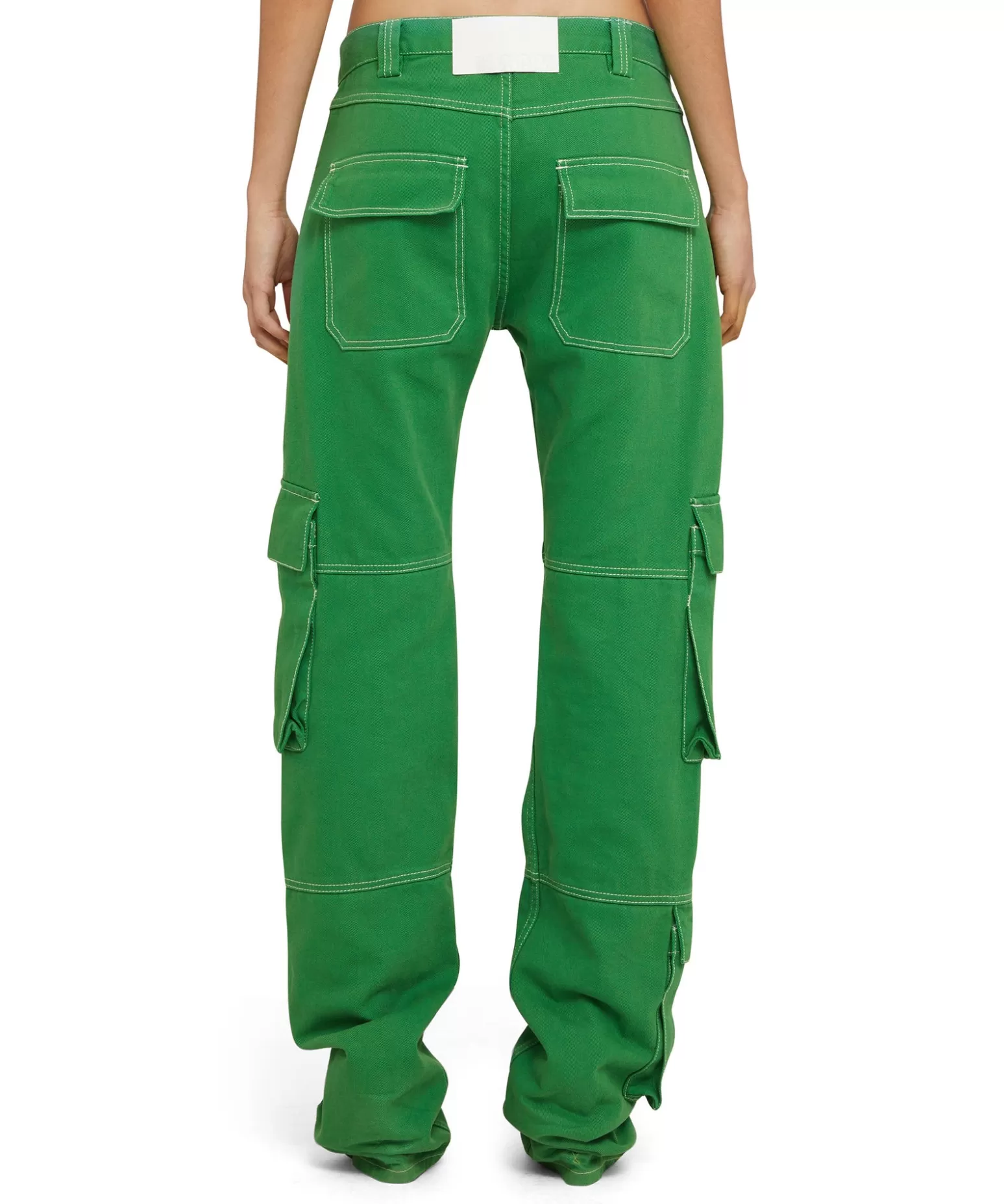 Donna MSGM Pantalone Cargo In Bull Tinta Unita