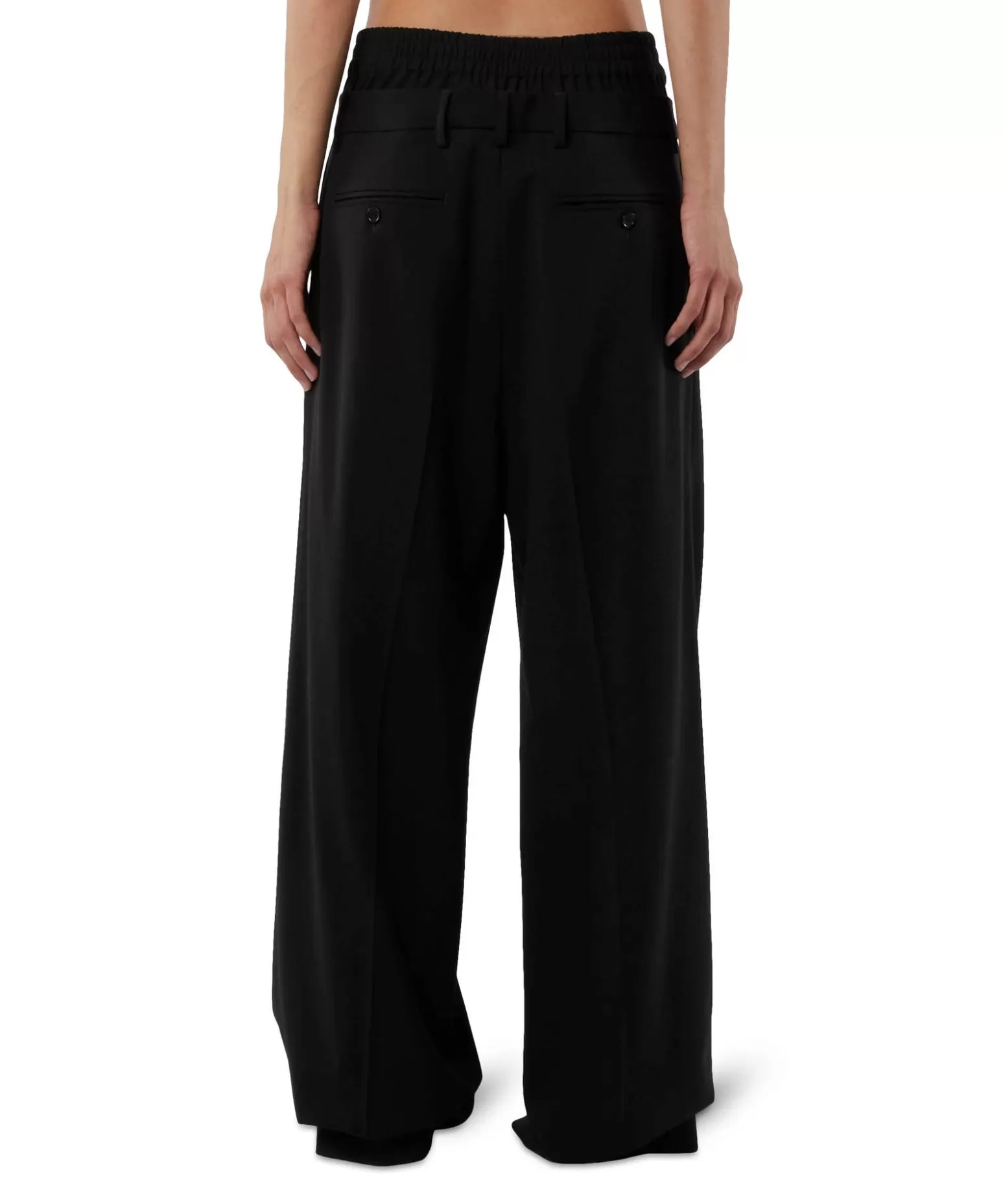 Donna MSGM Pantaloni Sartoriale Con Boxer Incorporato In Lana Vergine