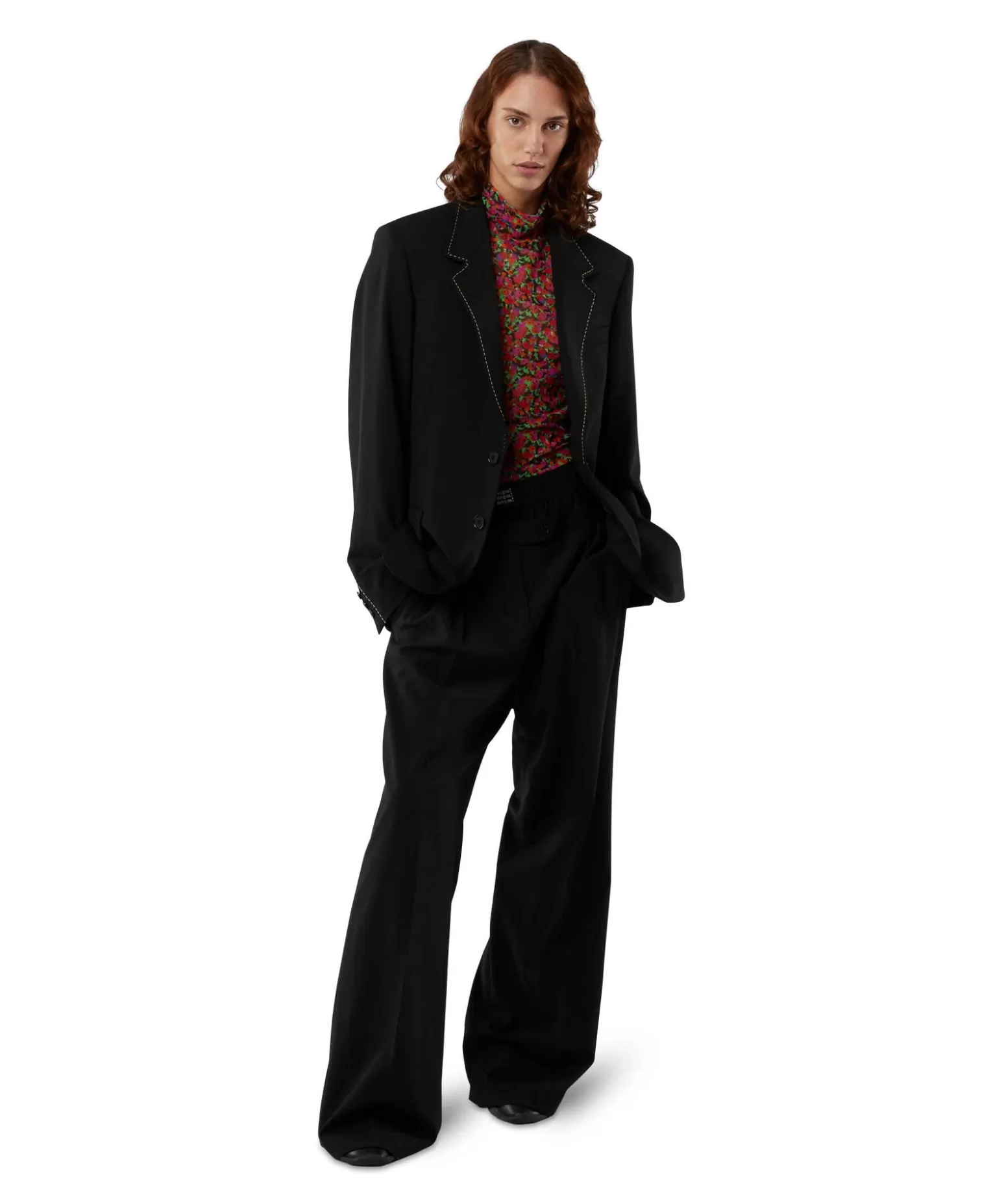 Donna MSGM Pantaloni Sartoriale Con Boxer Incorporato In Lana Vergine