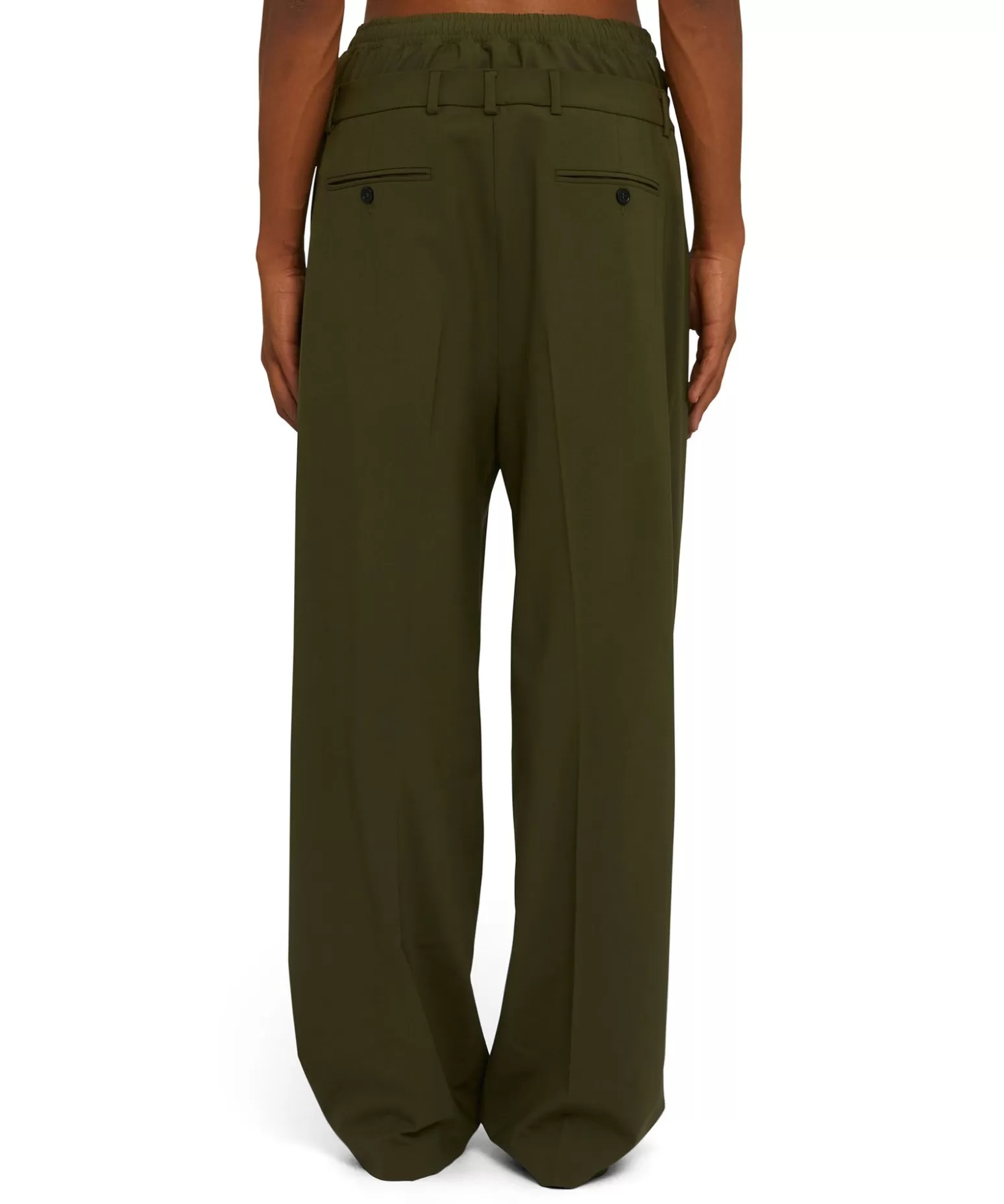 Uomo MSGM Pantaloni Tailoring Con Boxer Incorporato In Fresco Lana