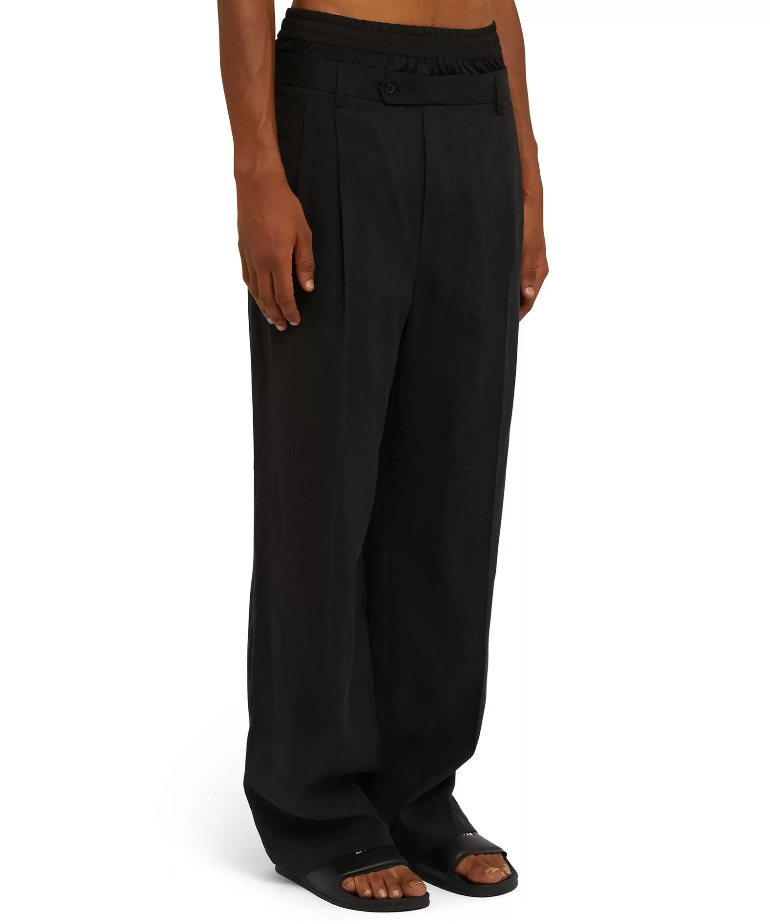 Uomo MSGM Pantaloni Tailoring Con Boxer Incorporato In Fresco Lana