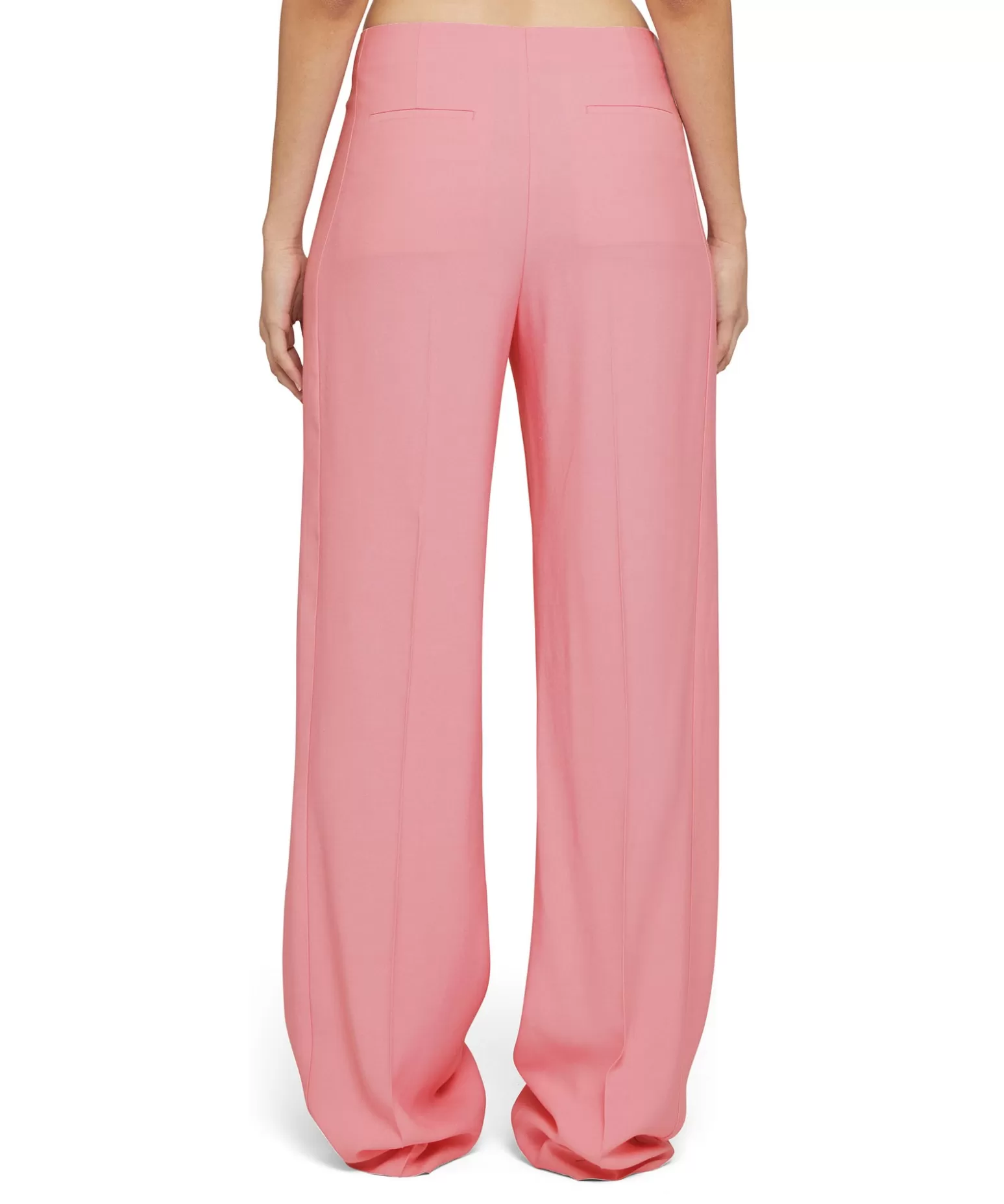 Donna MSGM Pantaloni Tailoring Full Length In Viscosa Con Pinces