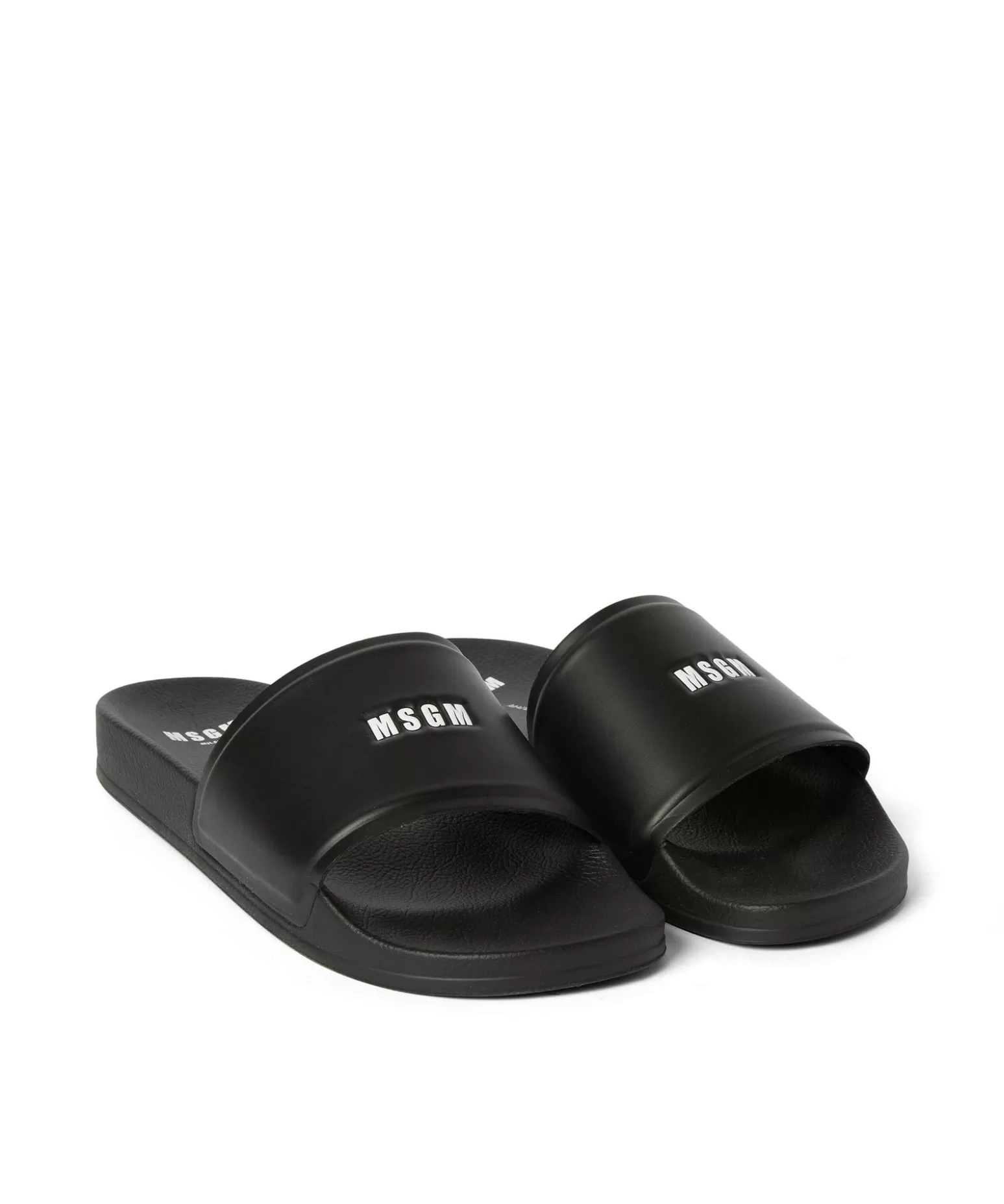 Donna MSGM Pool Slides Con Micro Logo