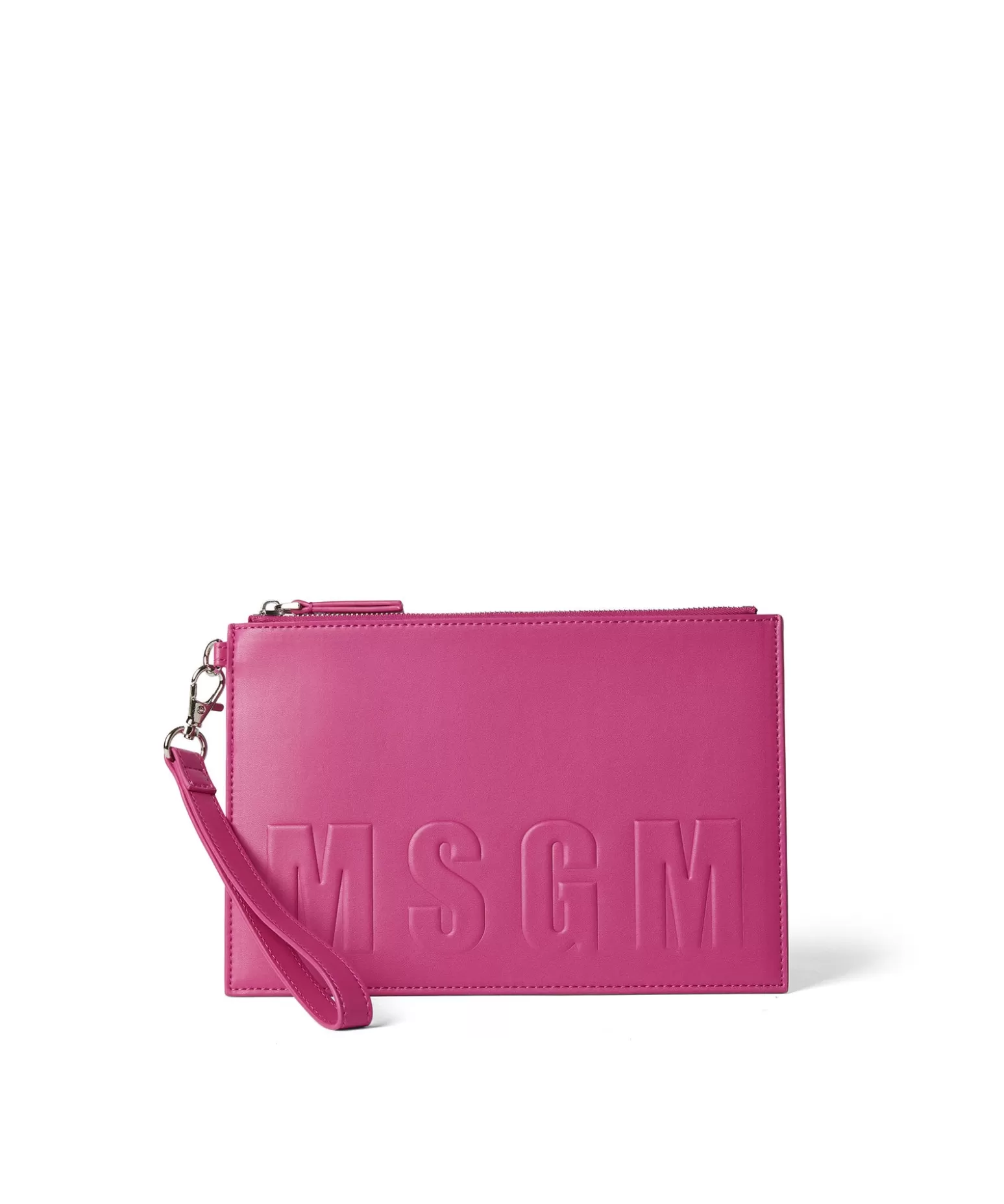 Donna MSGM Pouche In Ecopelle Con Logo Embossed