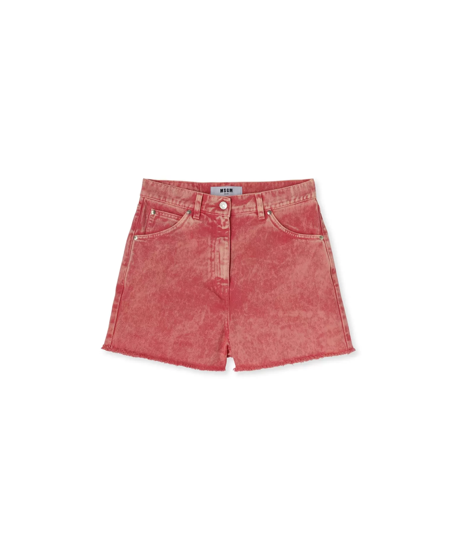 Donna MSGM Shorts In Bull Con Effetto "Marble"